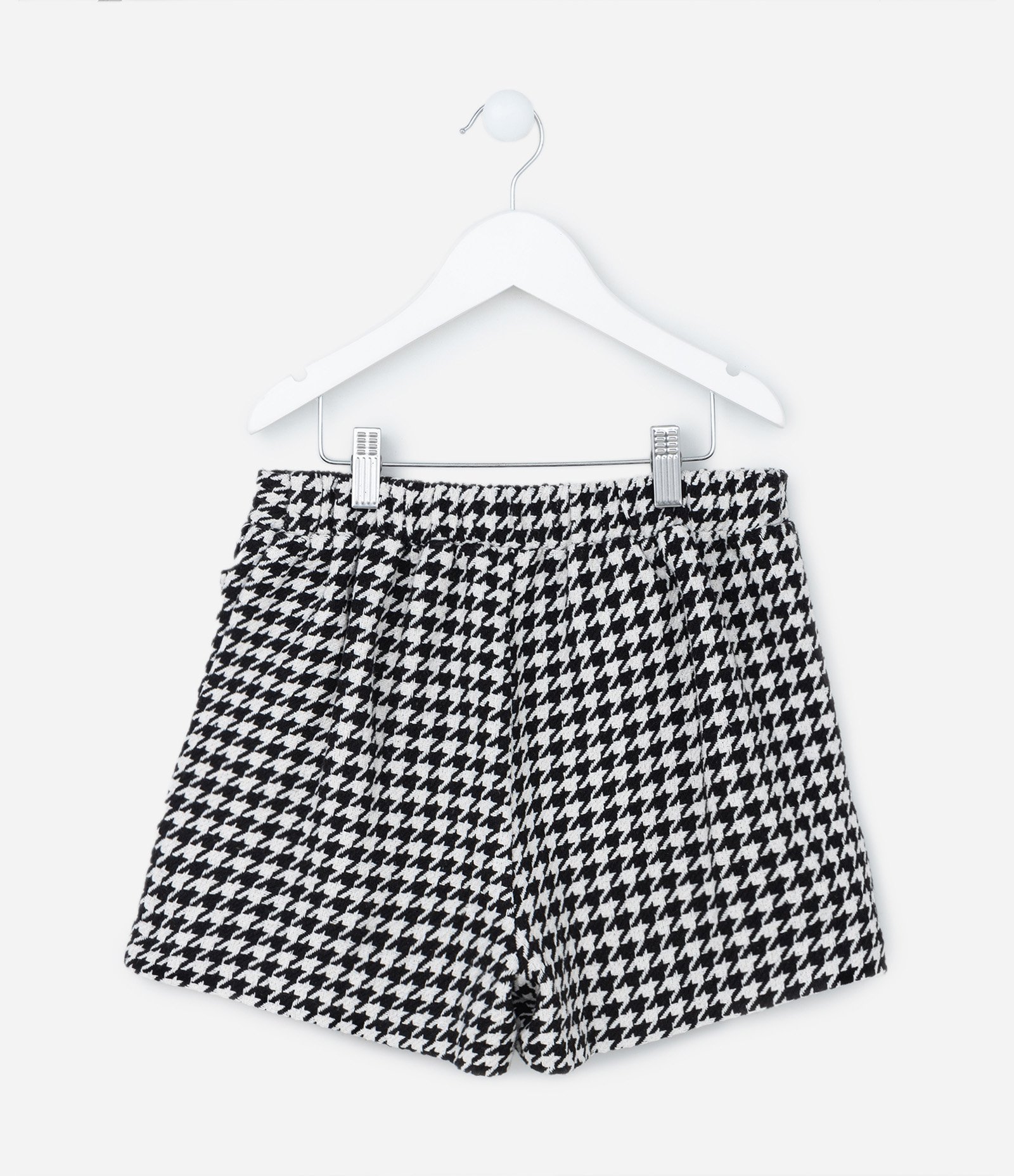 Short Saia em Tweed com Pochete Aplicada - Tam 5 a 14 Anos Preto 2