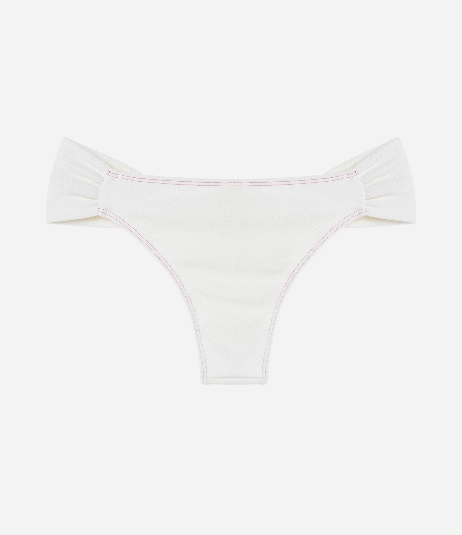 Biquíni Calcinha com Lateral Drapeada e Texturas Branco Neve 6