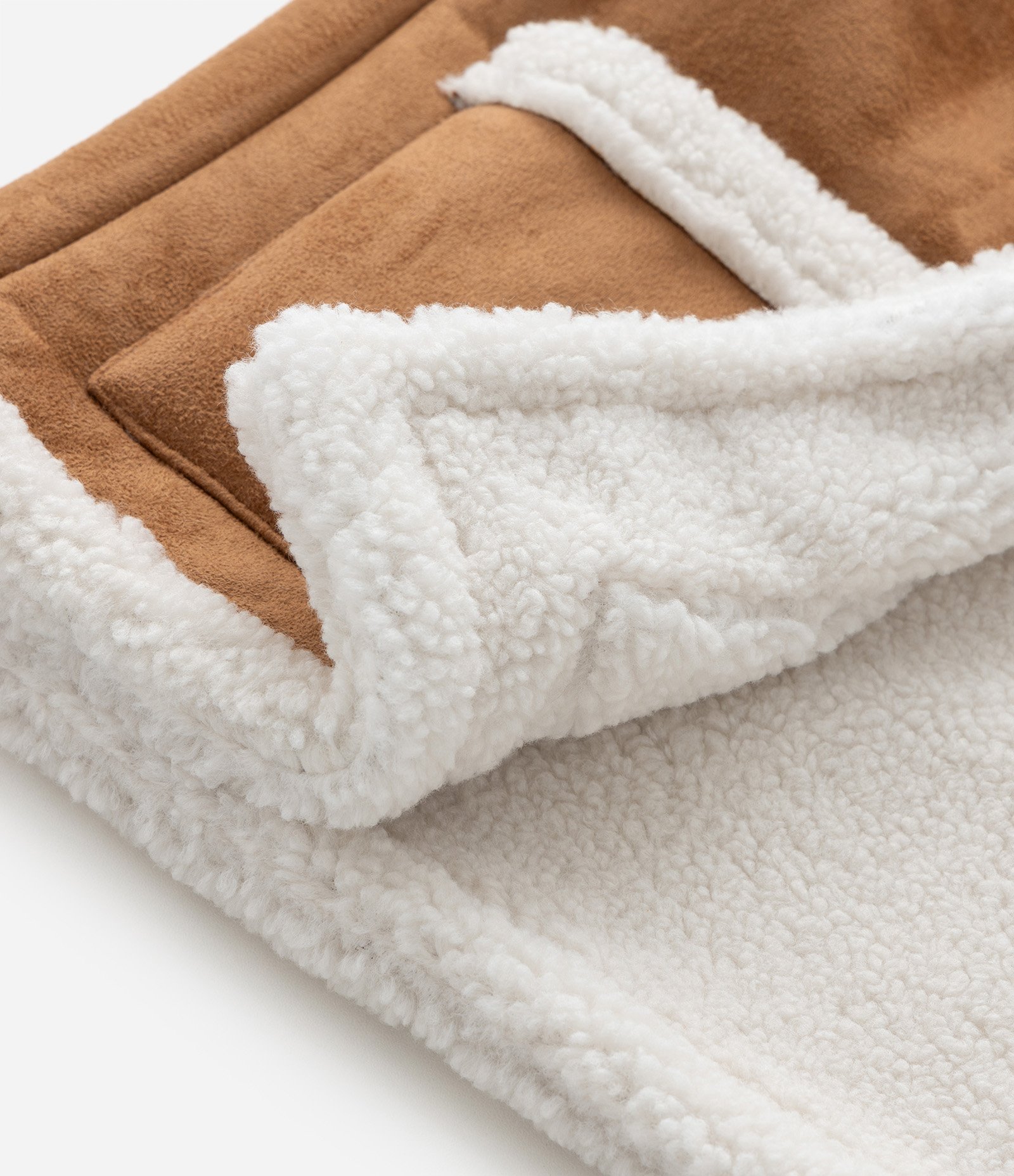 Colete Infantil com Detalhes em Sherpa - Tam 5 a 14 Anos Marrom 3