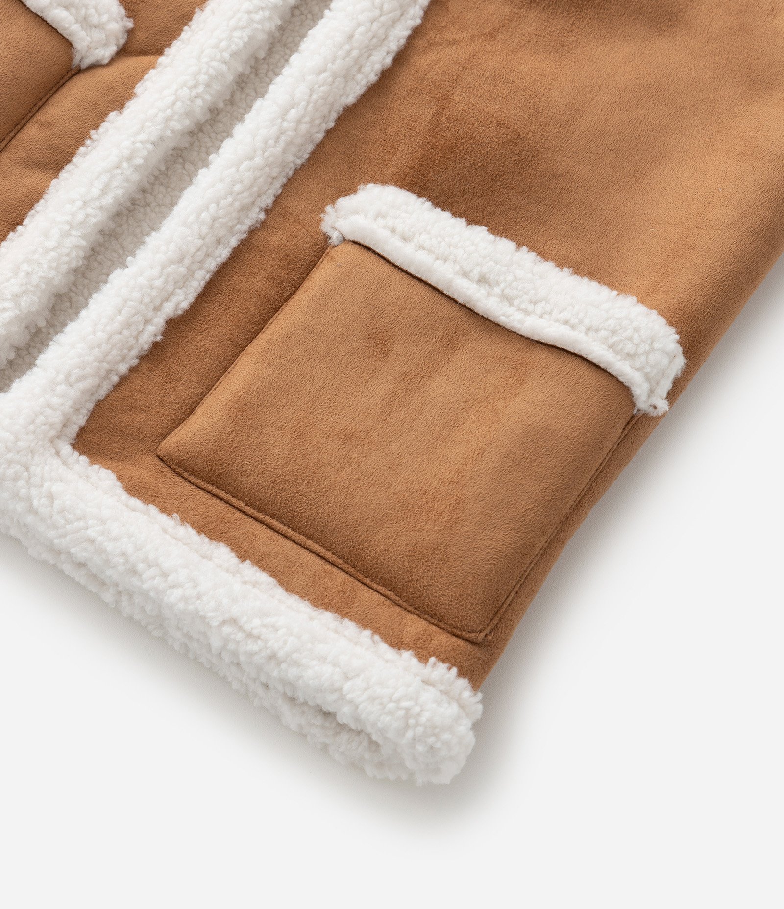 Colete Infantil com Detalhes em Sherpa - Tam 5 a 14 Anos Marrom 5