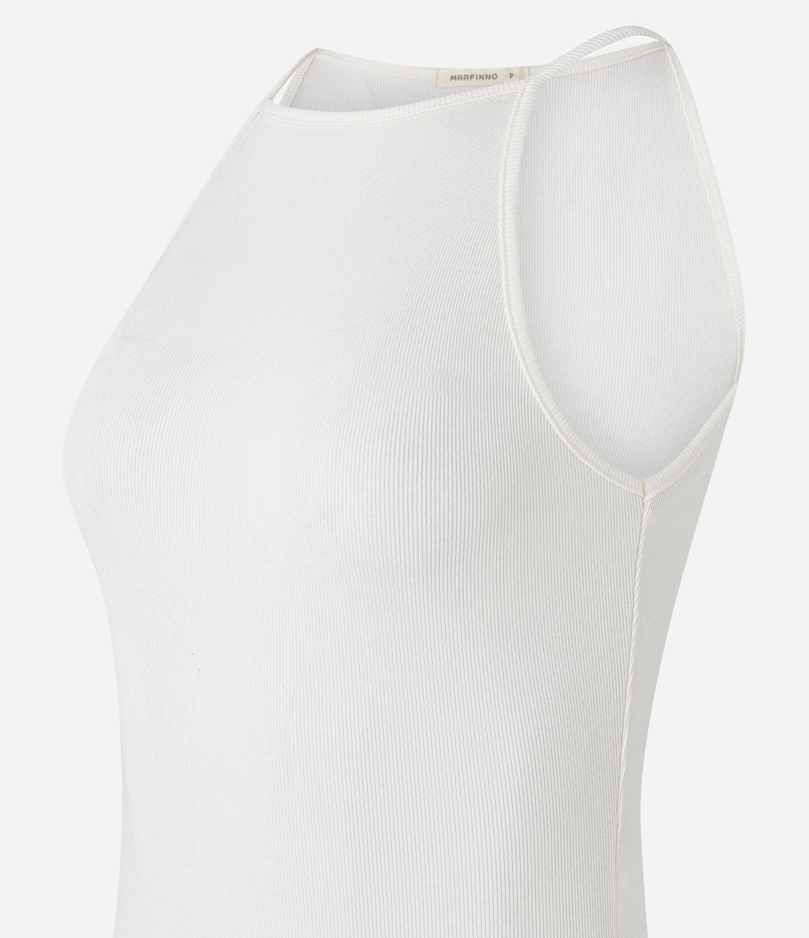 Body em Ribana com Gola Redonda Branco 9