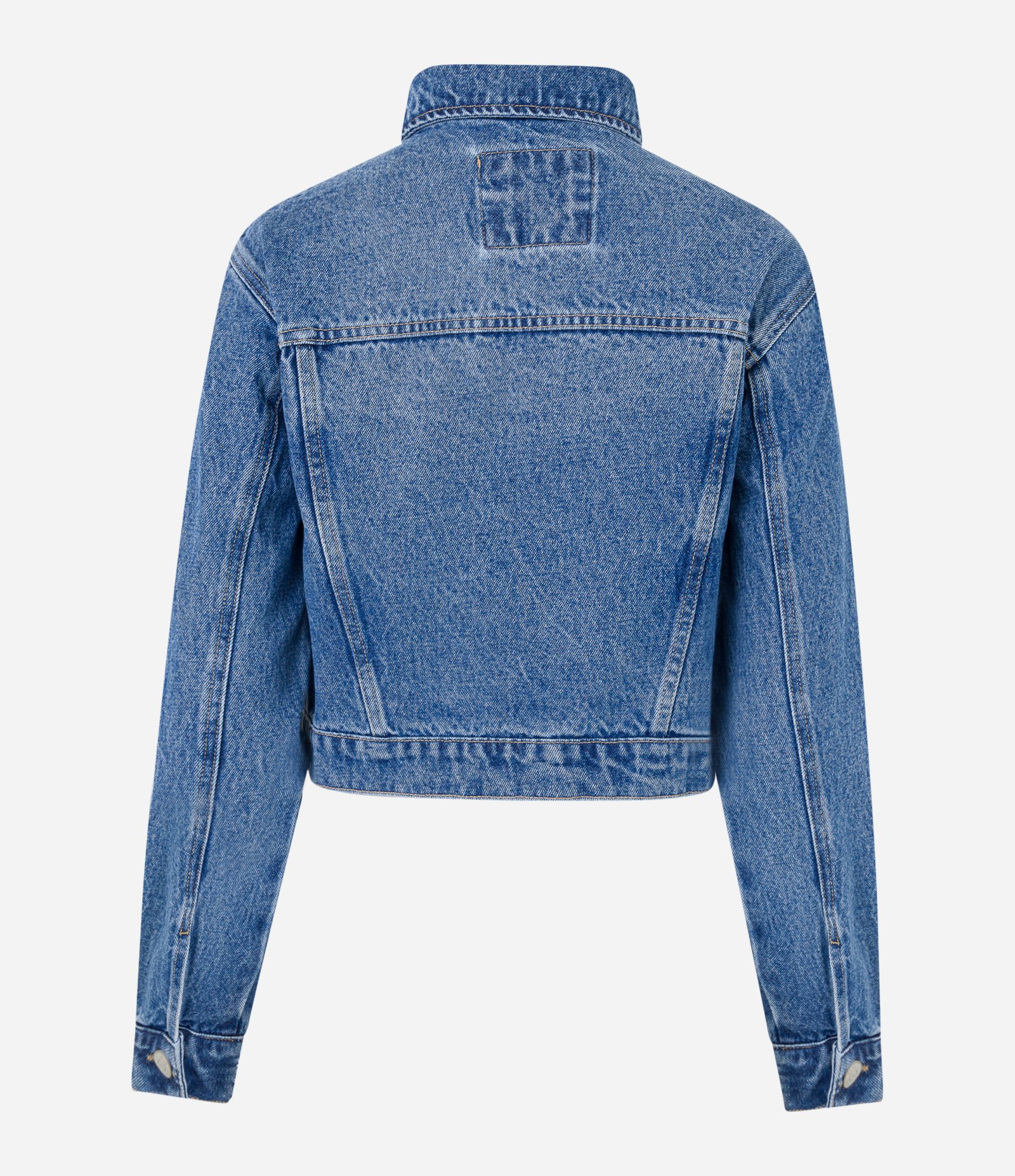 Jaqueta Regular em Jeans com Botões Azul 5