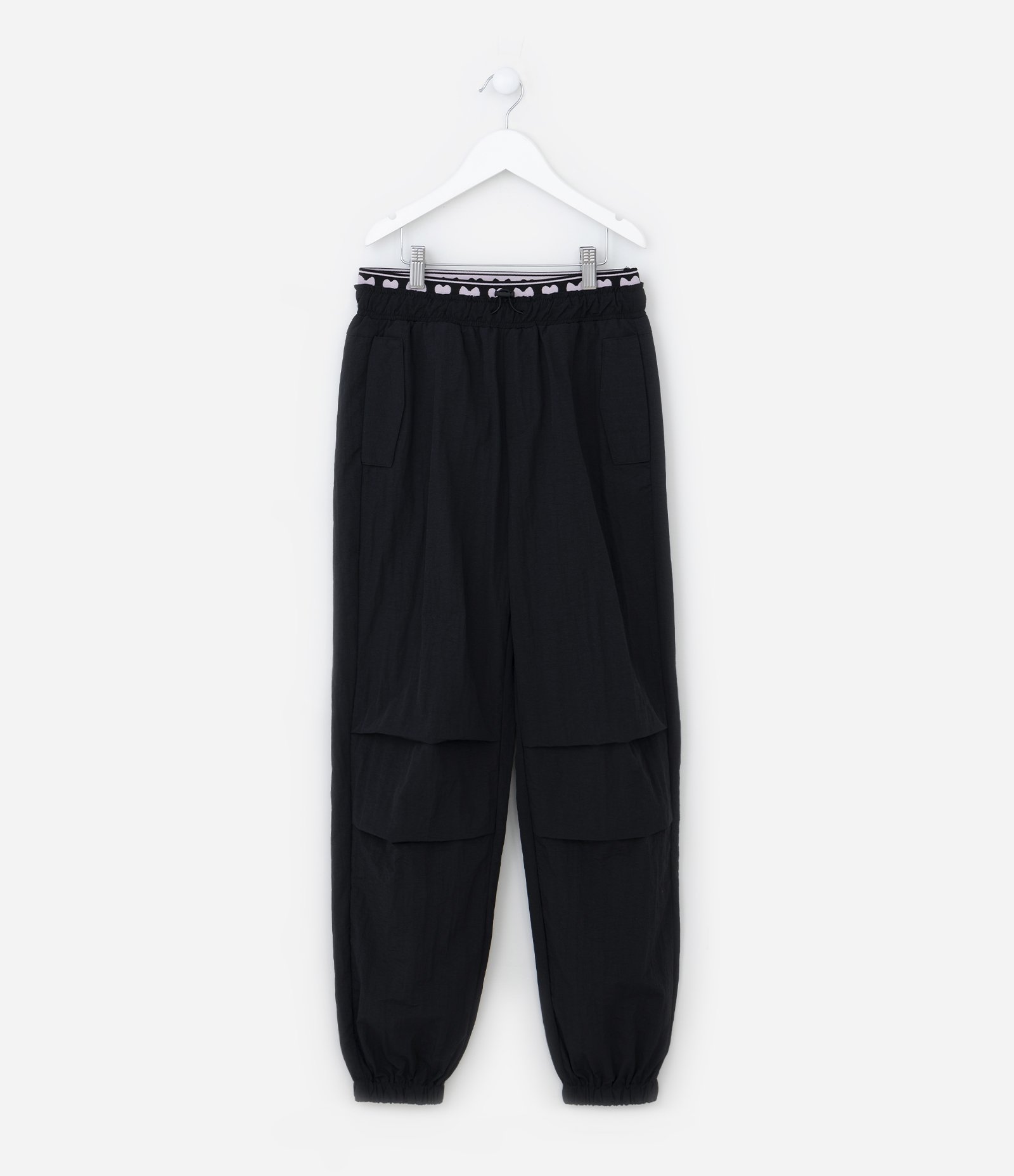 Calça Parachute Infantil com Cós Elástico - Tam 5 a 14 Anos Preto 1