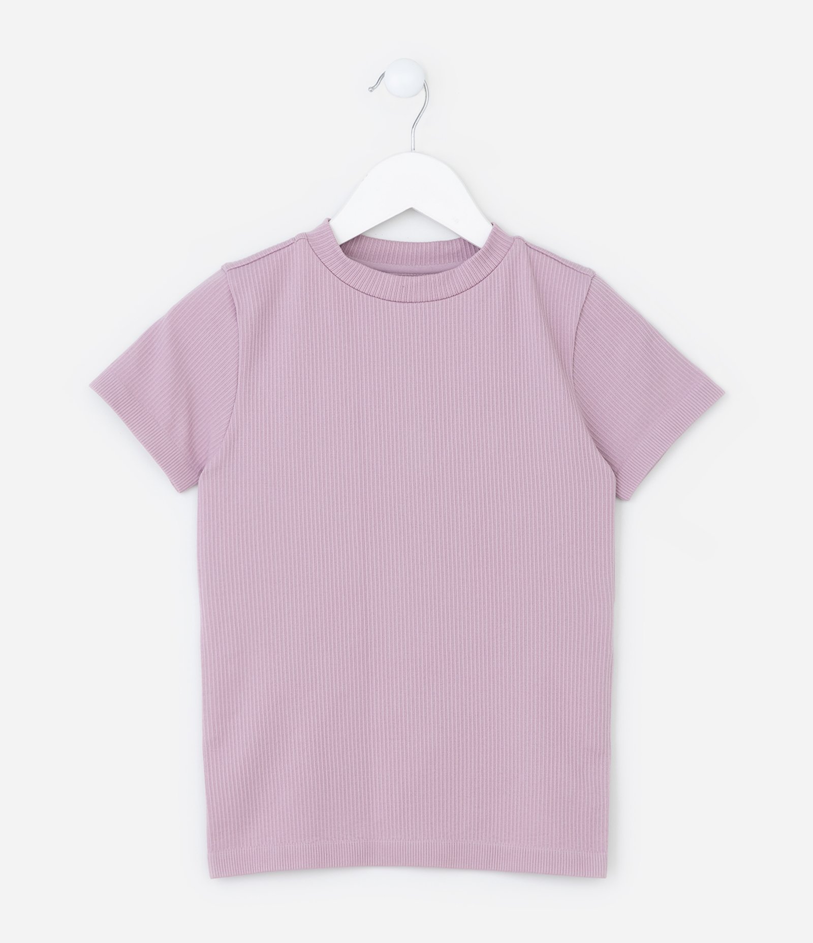 Camiseta Básica Infantil Texturizada Seamless - Tam 5 a 14 Anos Rosa 1