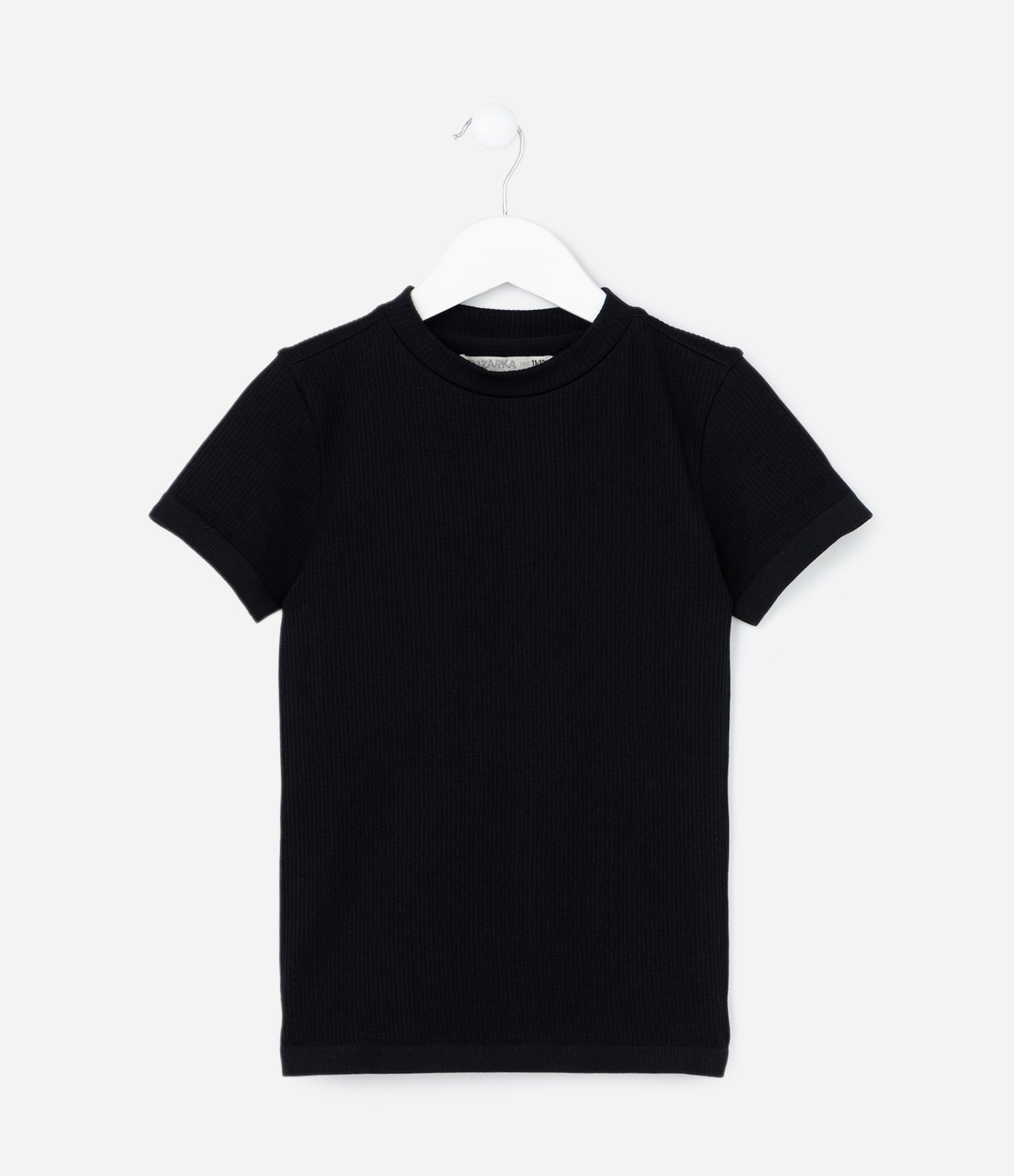 Camiseta Básica Infantil Texturizada Seamless - Tam 5 a 14 Anos Preto 1