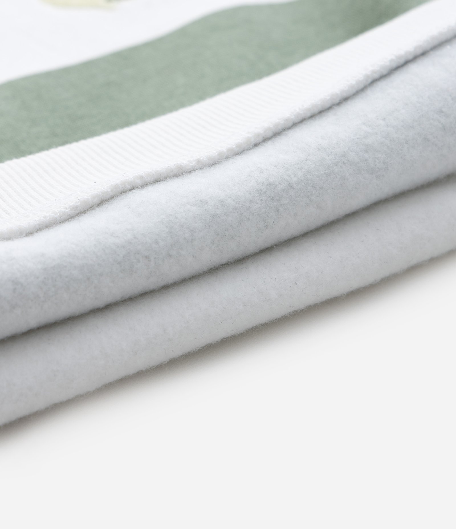 Casaco em Moletom Quentinho Listrado com Bordado - Tam 0 a 18 meses Branco/Verde 4