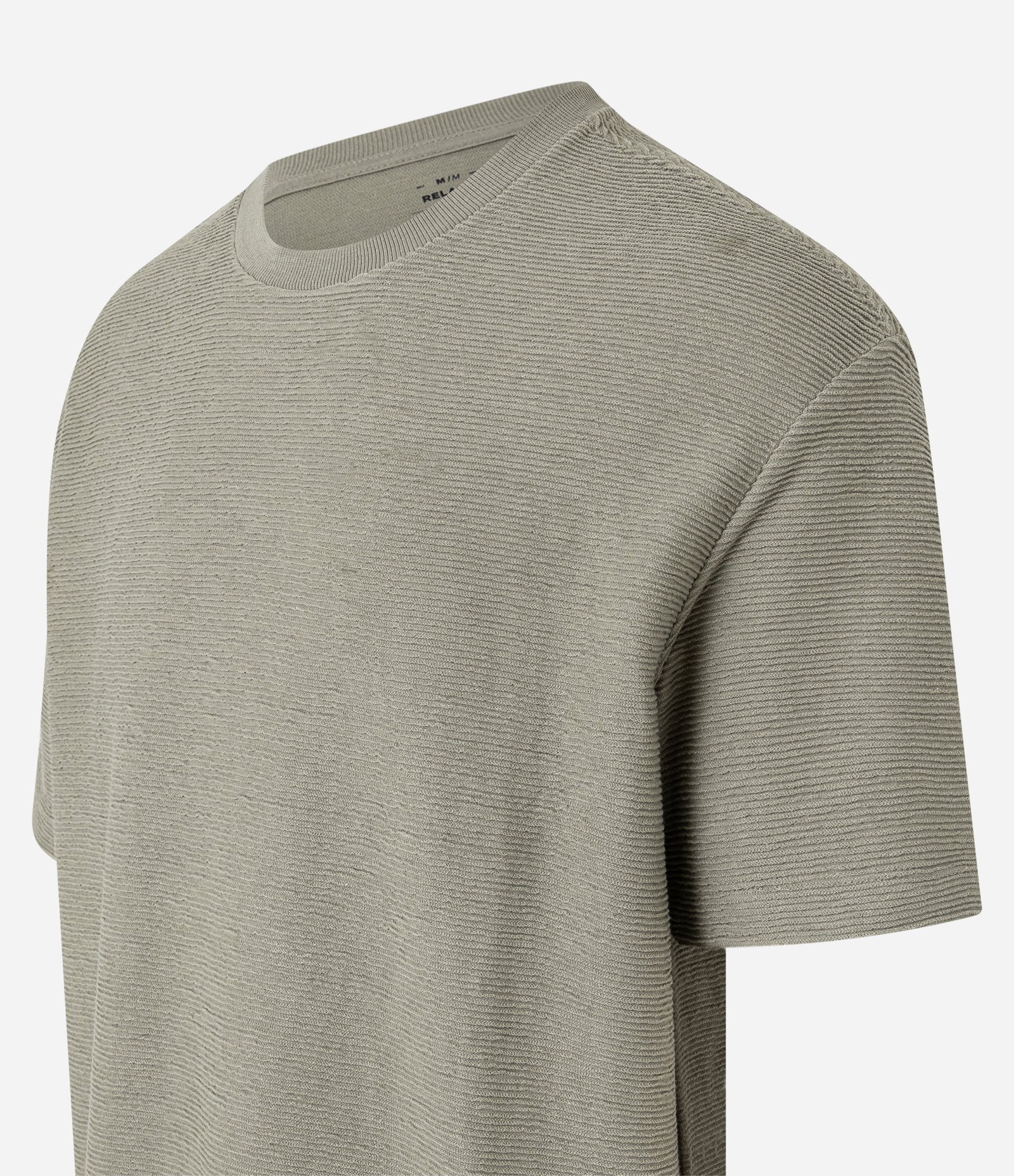 Camiseta Relaxed em Algodão com Textura Verde 6