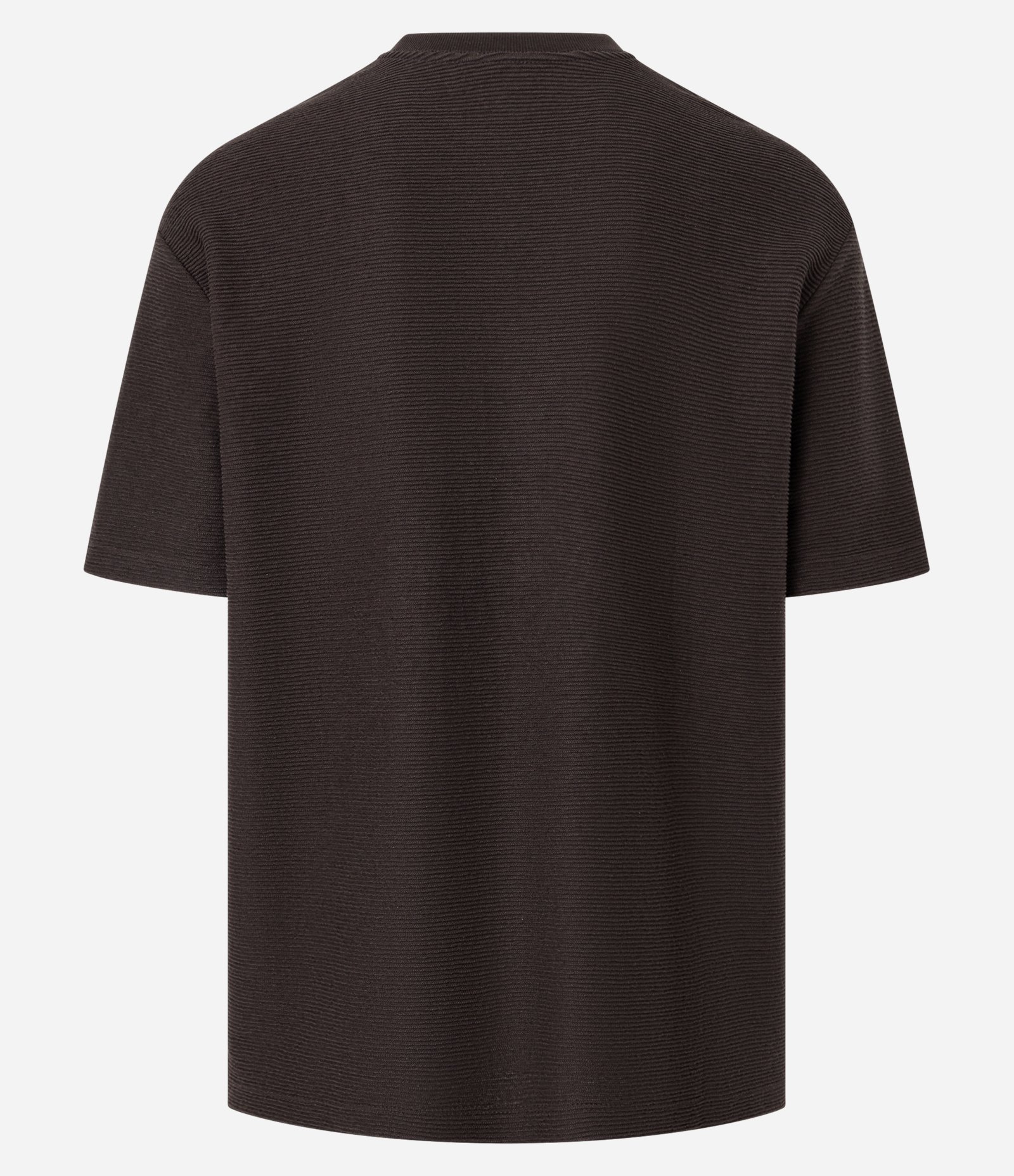 Camiseta Relaxed em Algodão com Textura Marrom Escuro 6