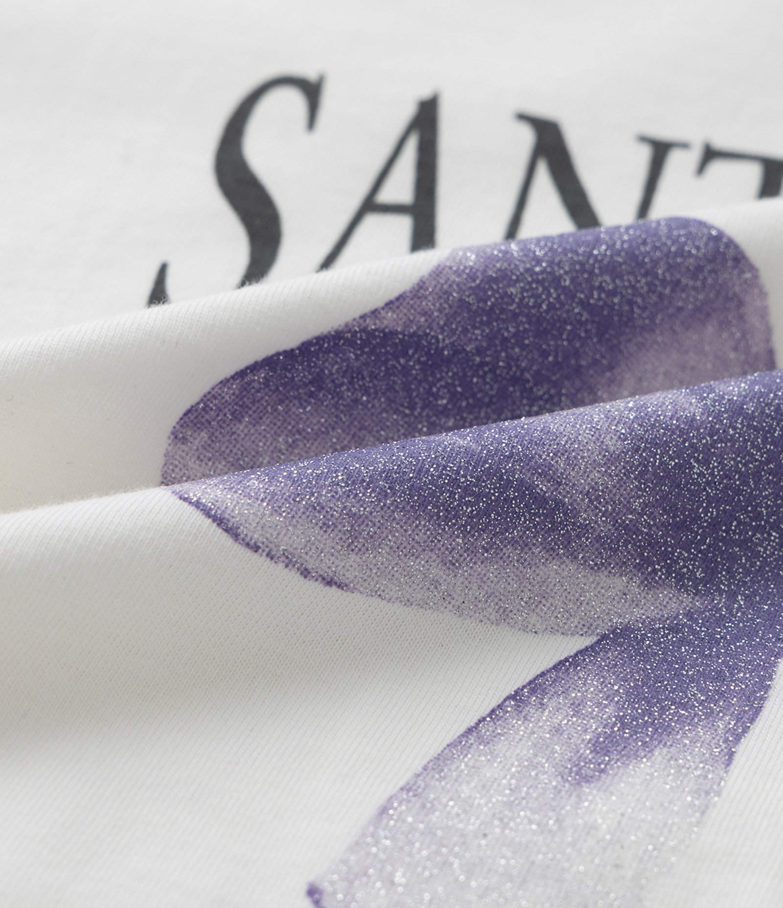 Camiseta Infantil com Gola Camisa e Estampa Laço Santa Monica -Tam 5 a 14 anos Branco/Roxo 3