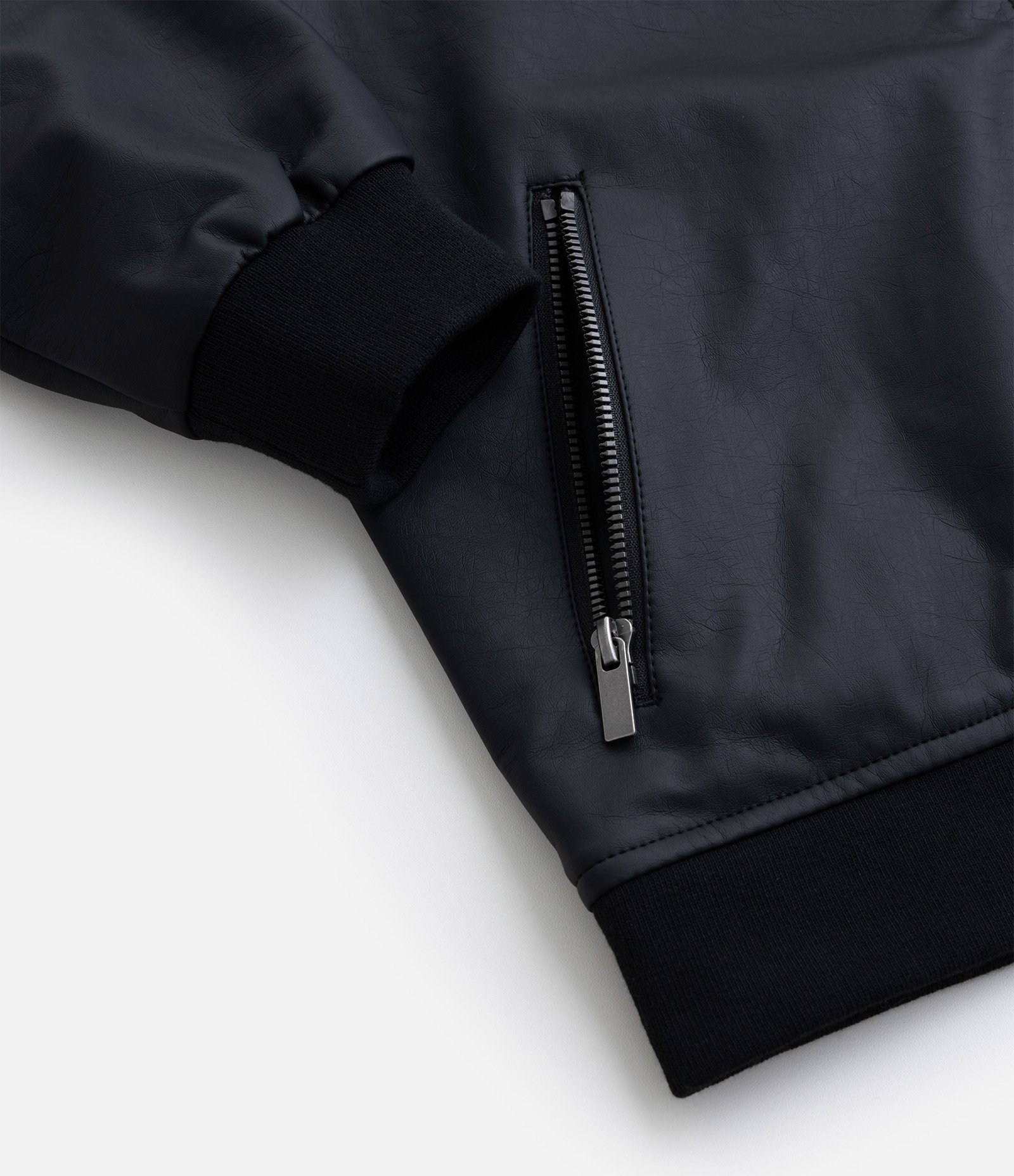 Jaqueta Infantil em PU com Capuz - Tam 5 a 14 Anos Preto 6