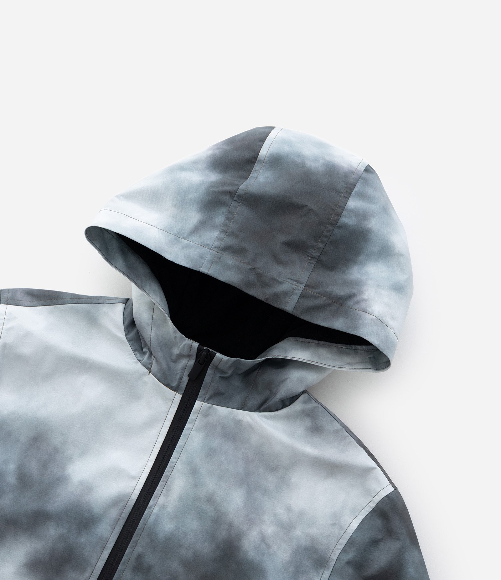 Jaqueta Quebra Vento Infantil com Efeito Tie Dye - Tam 5 a 14 Anos Cinza 5