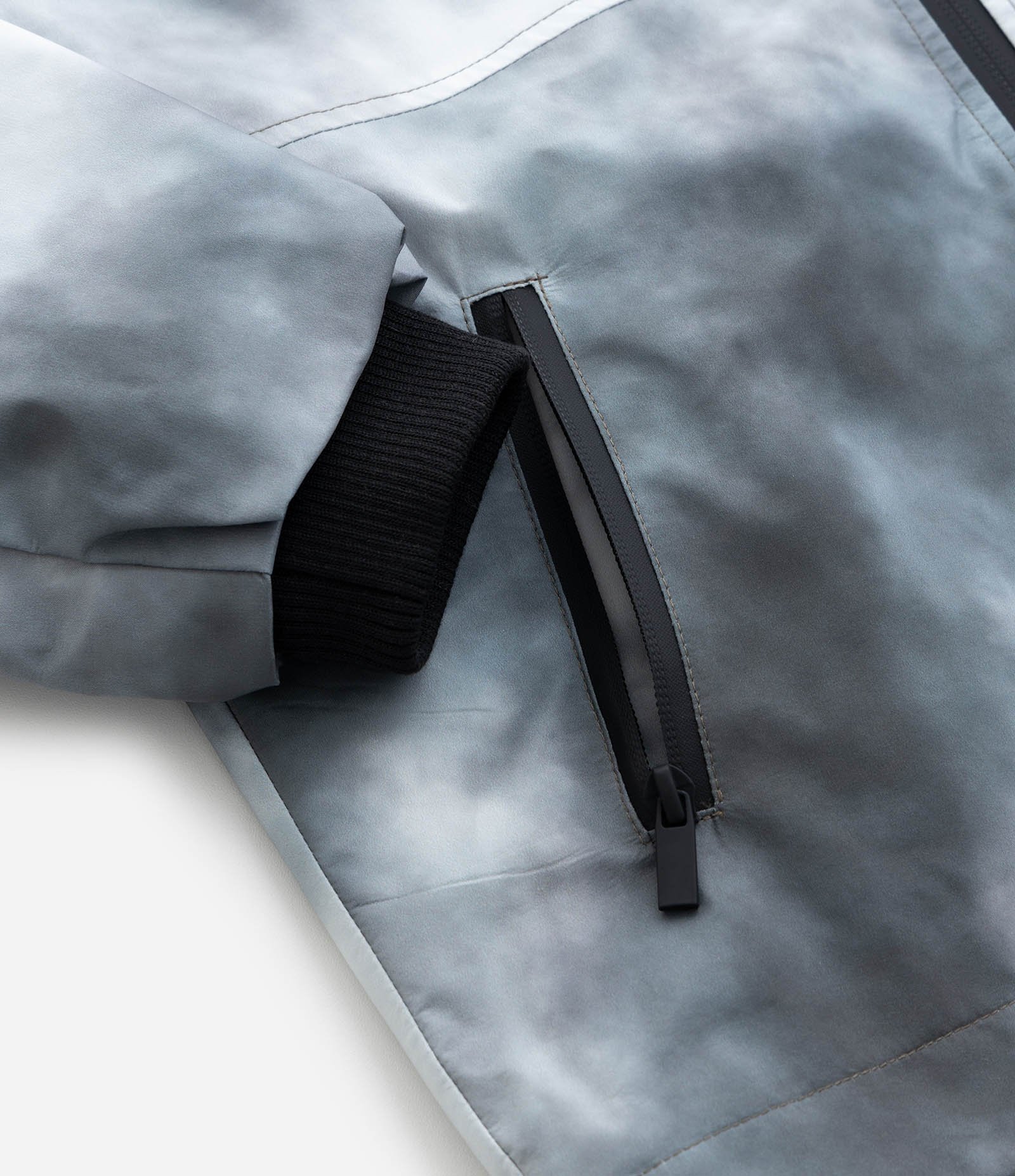 Jaqueta Quebra Vento Infantil com Efeito Tie Dye - Tam 5 a 14 Anos Cinza 7