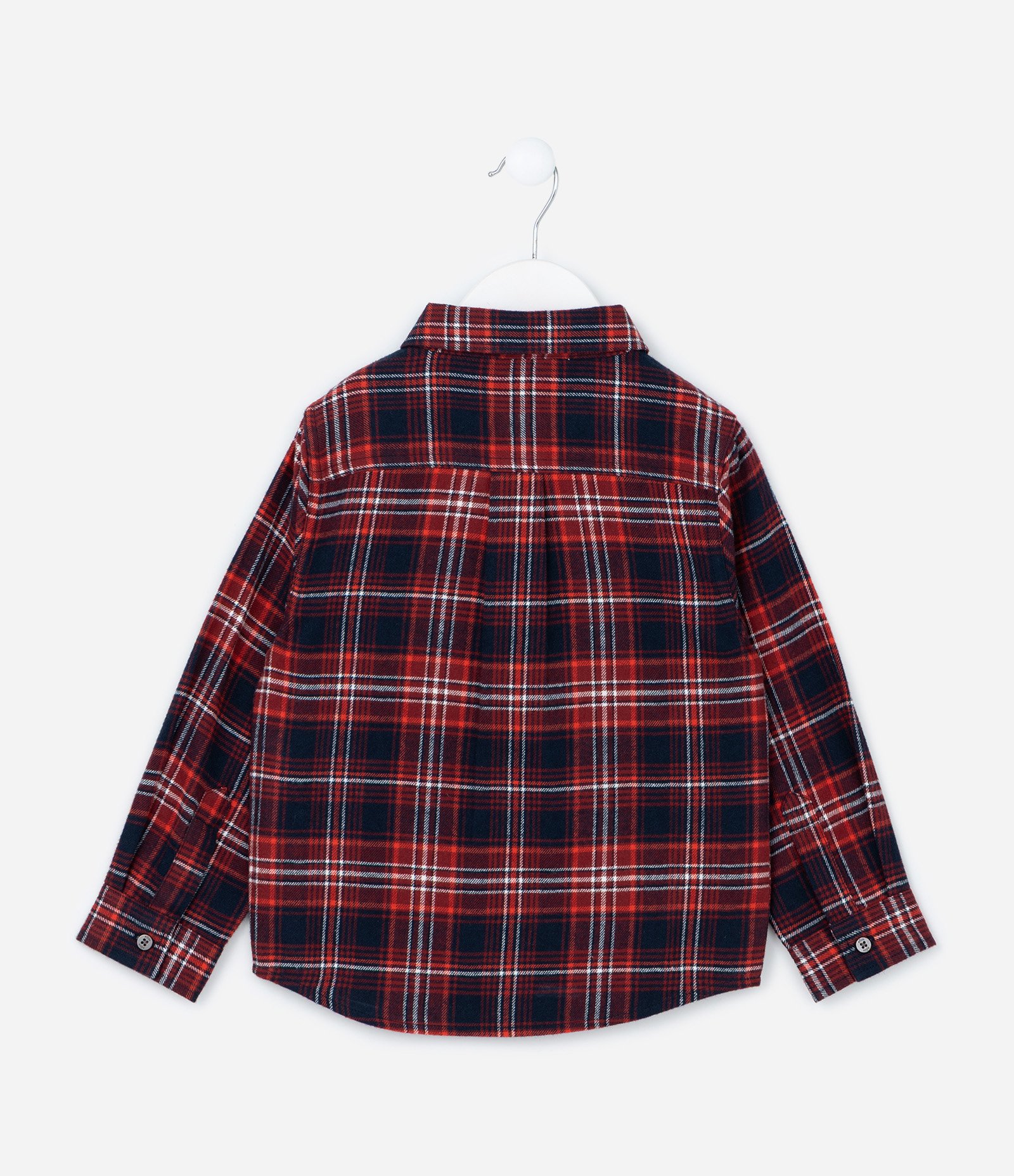 Camisa Infantil em Flanela com Estampa Xadrez - Tam 1 a 6 Anos Vermelho 2