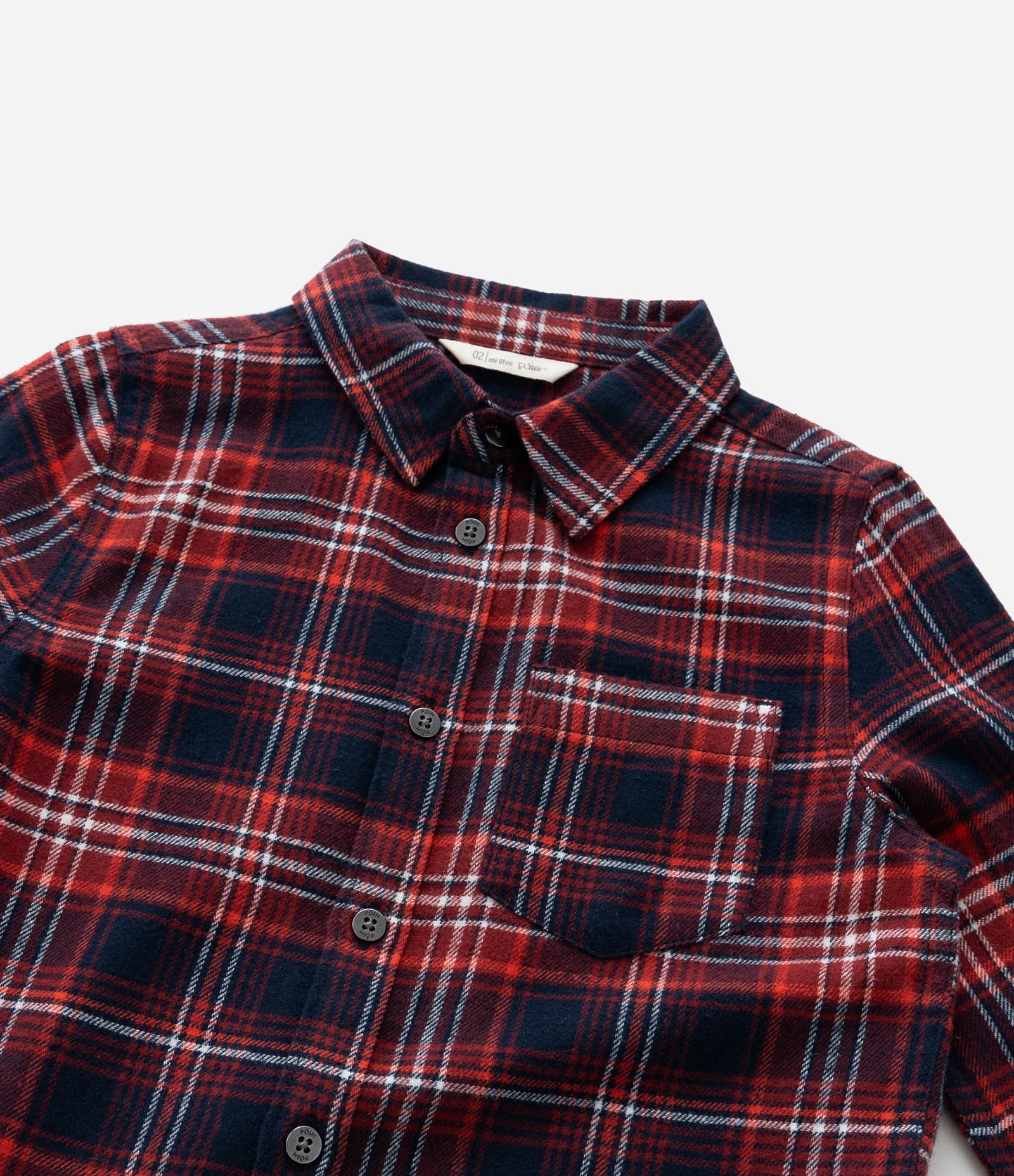 Camisa Infantil em Flanela com Estampa Xadrez - Tam 1 a 6 Anos Vermelho 6
