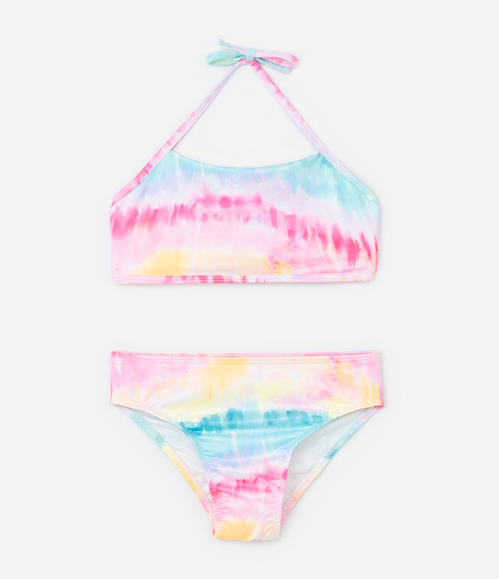 Biquíni Infantil com Proteção UV e Estampa Tie Dye - Tam 4 a 14 Anos Multicores 1
