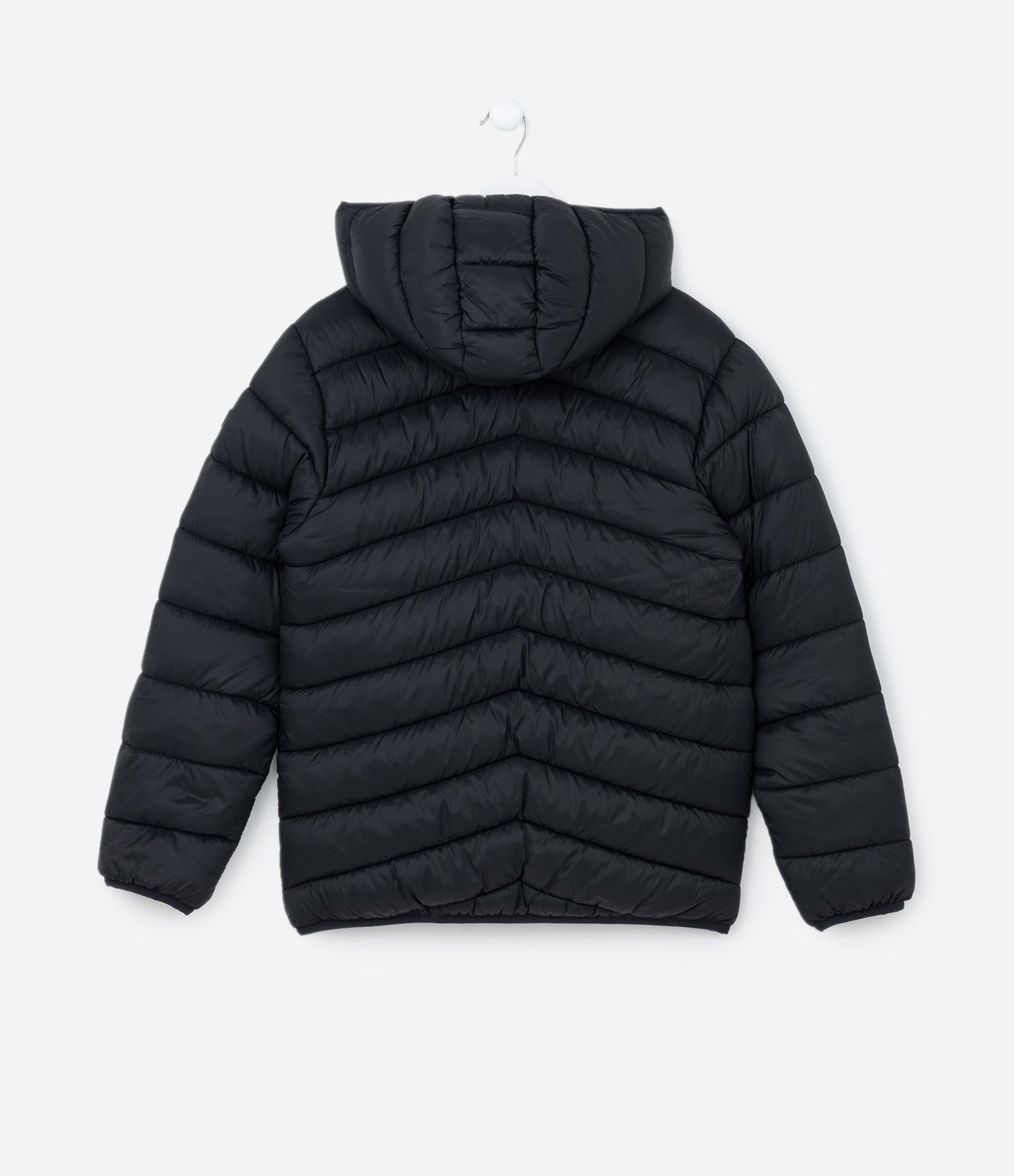 Jaqueta Ultraleve Infantil com Capuz - Tam 5 a 14 Anos Preto 2