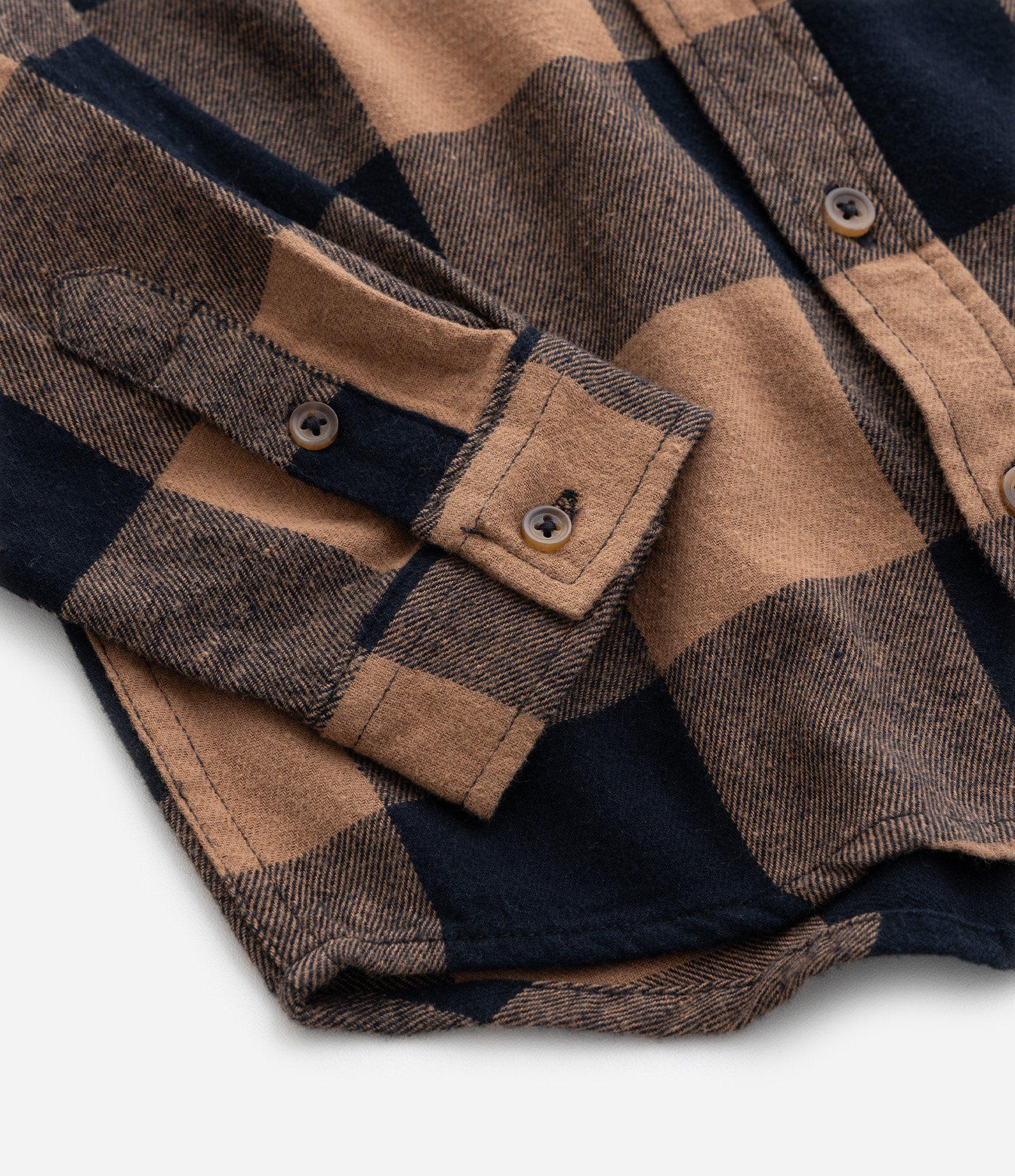 Camisa Infantil em Flanela com Estampa Xadrez - Tam 1 a 5 Anos Preto/Marrom 4