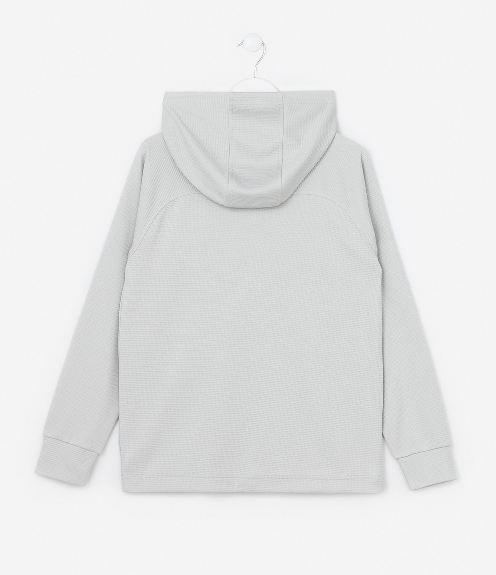 Jaqueta Infantil Texturizada com Bolsos e Recortes - Tam 5 a 14 Anos Cinza 2