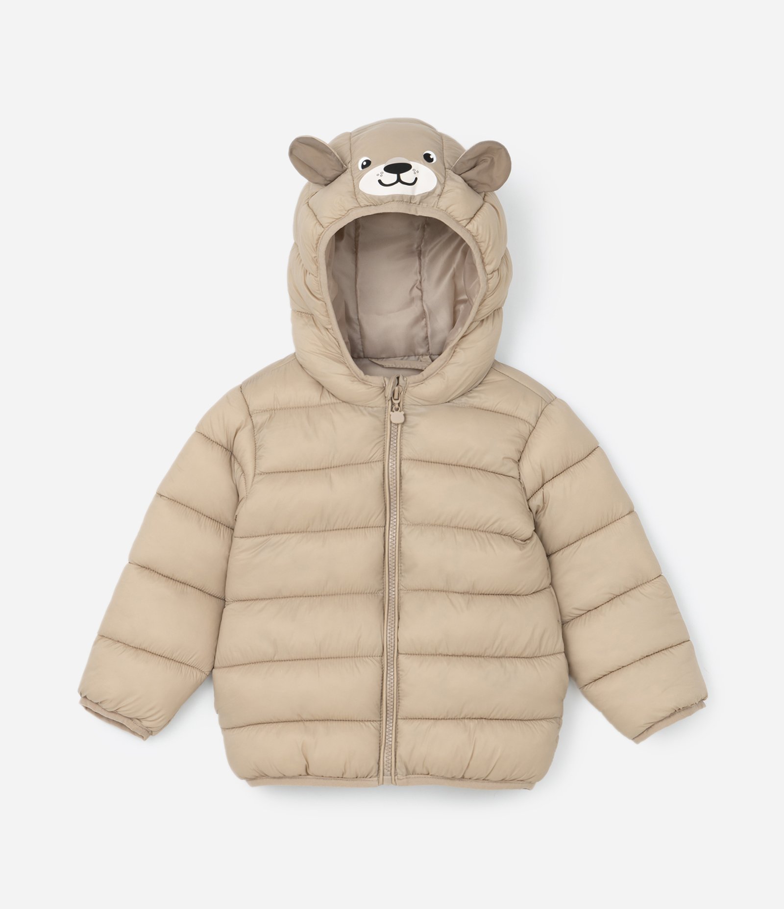 Jaqueta Infantil com Capuz Interativo de Ursinho - Tam 1 a 5 Anos Bege 1