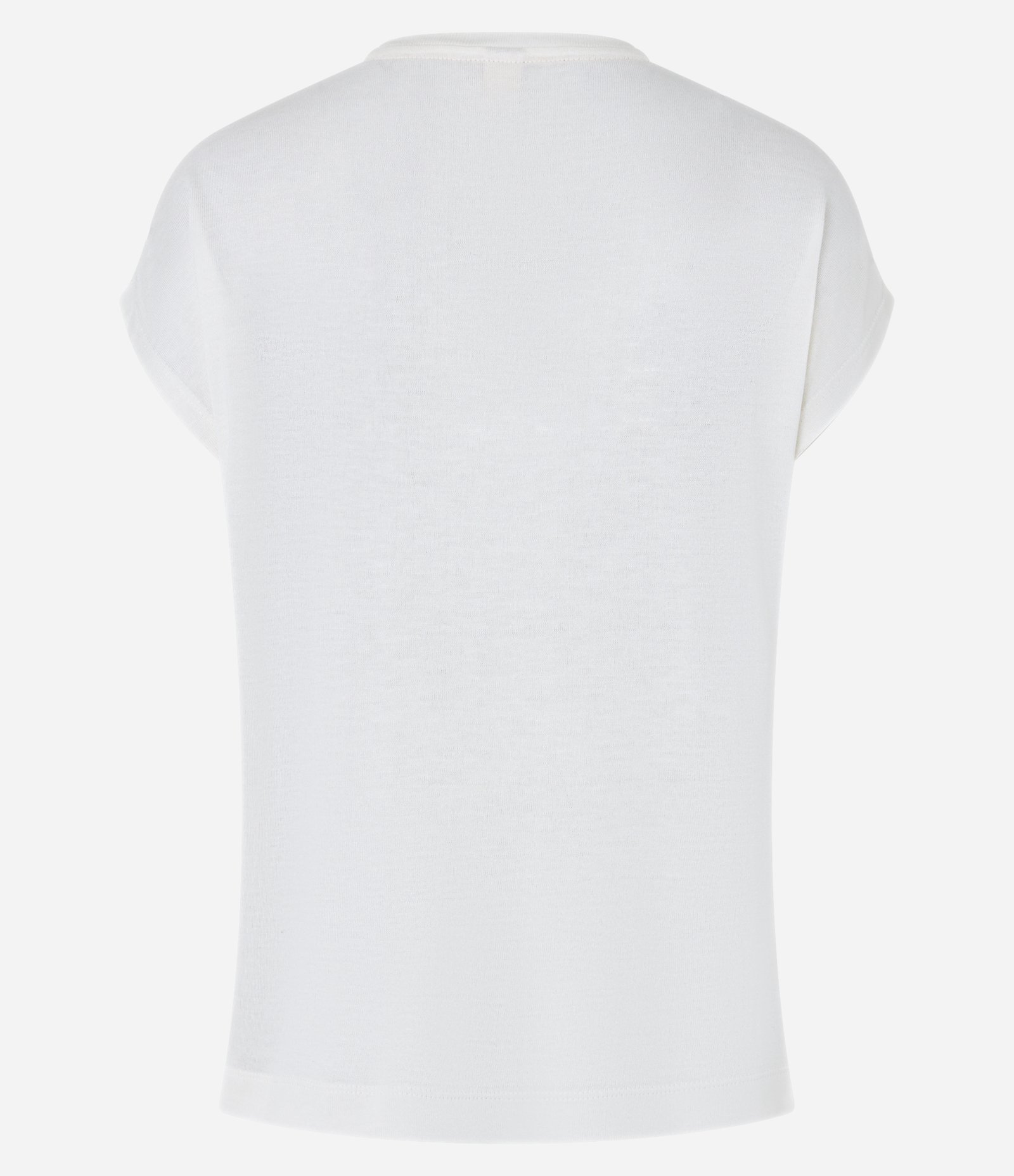 Blusa T-shirt em Viscose com Aplicação de Paetê Branco 6