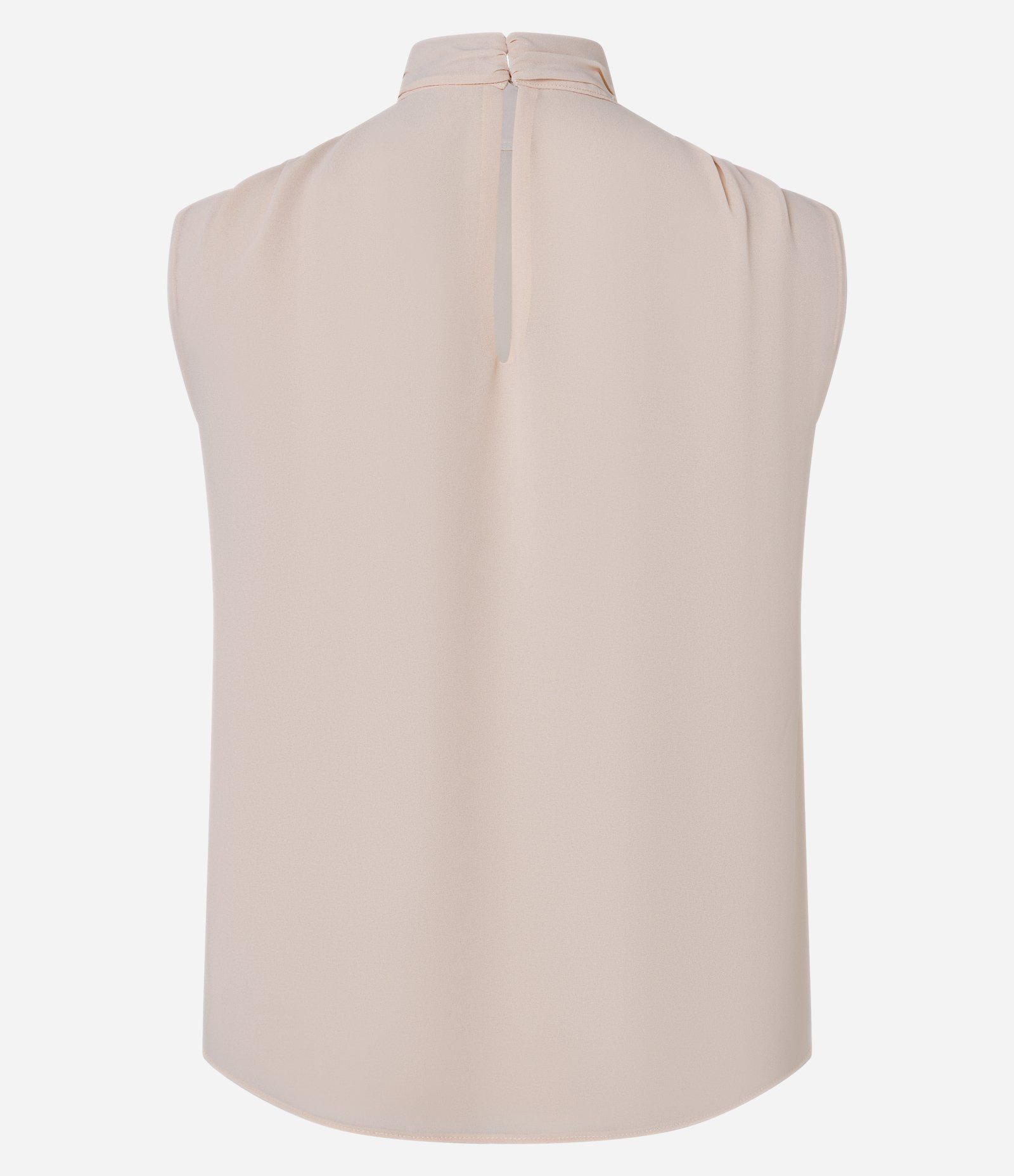 Blusa Acetinada com Gola alta e Botão Rosa Claro 5