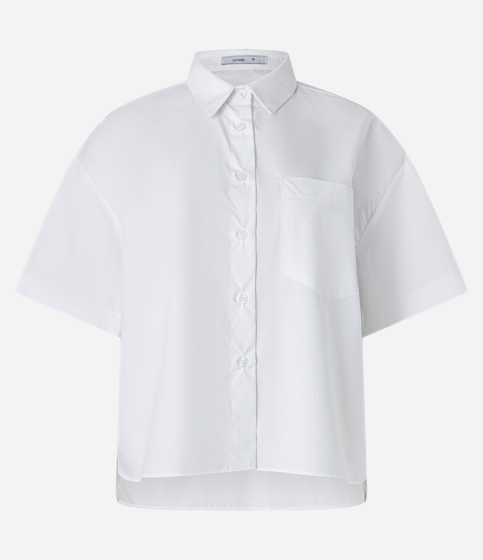 Camisa em Tricoline com Bolso Frontal Branco 5