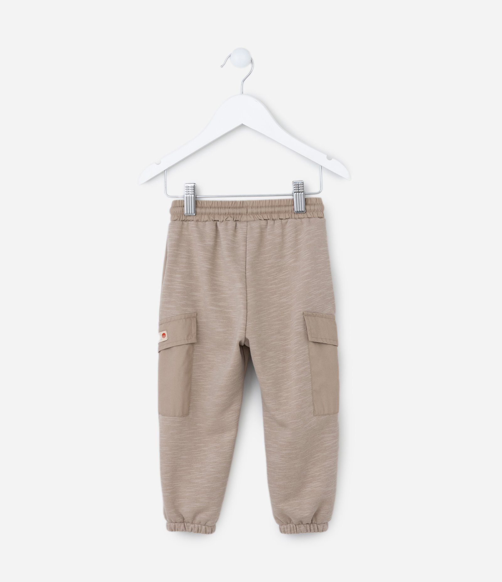 Calça Infantil com Bolsos Cargo - Tam 1 a 5 Bege 2
