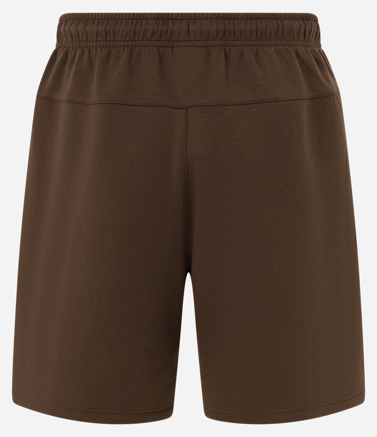 Bermuda Esportiva em Moletom Tecnológico com Cós Elástico e Zíper no Bolso Marrom Escuro 6
