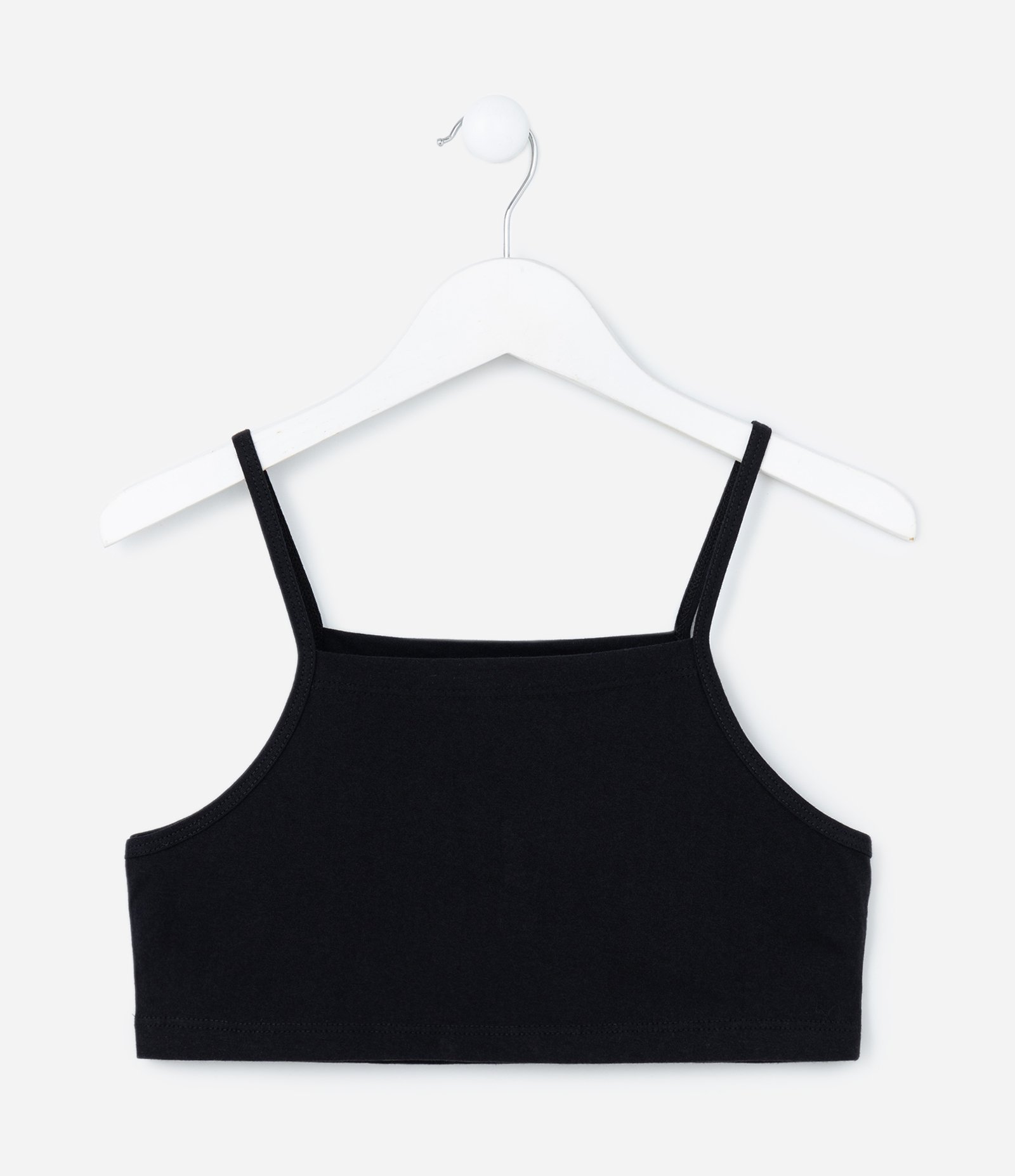 Blusa Infantil com Sobreposição e Lacinhos nas Mangas - Tam 5 a 14 Anos Preto 5