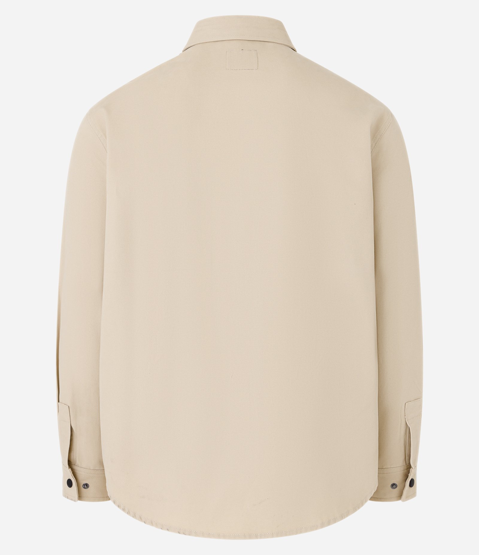 Camisa em Sarja com Botões e Bolsos Bege 9