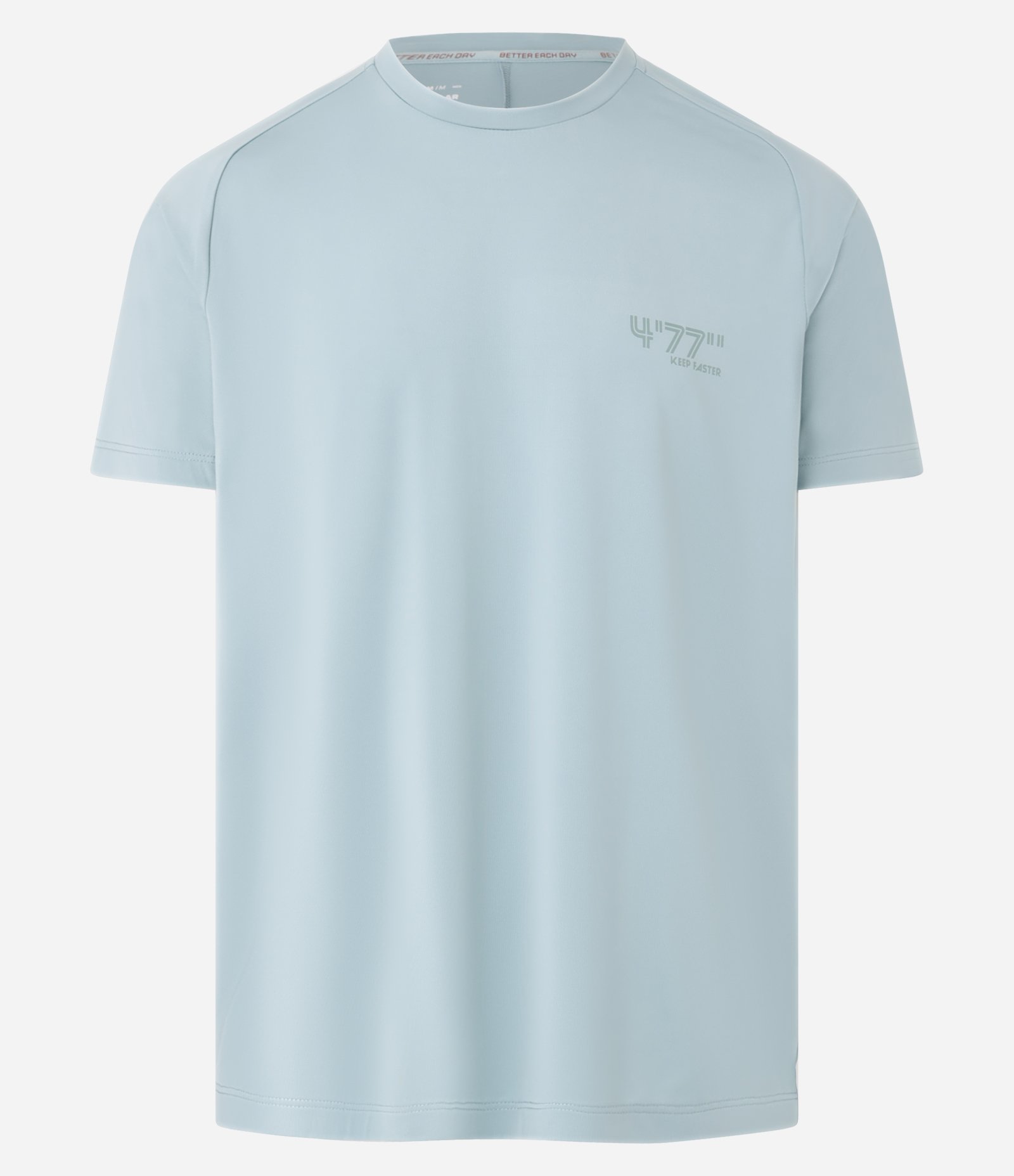 Camiseta Esportiva em Tecnologia Dry com Estampa Laser Curt e Cava Raglan Azul 5