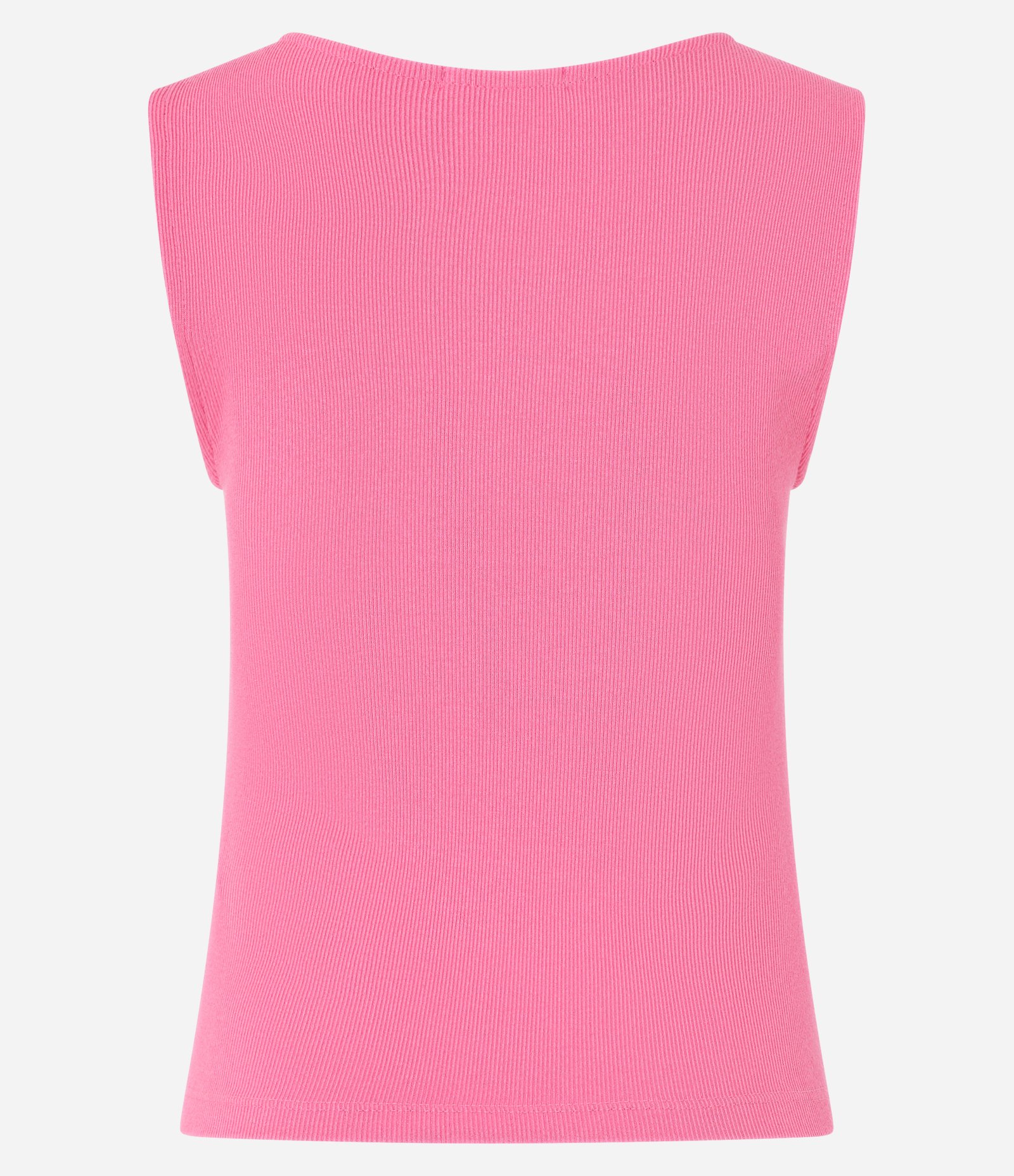 Blusa Sem Manga em Ribana com Franzido no Decote Quadrado Rosa 6