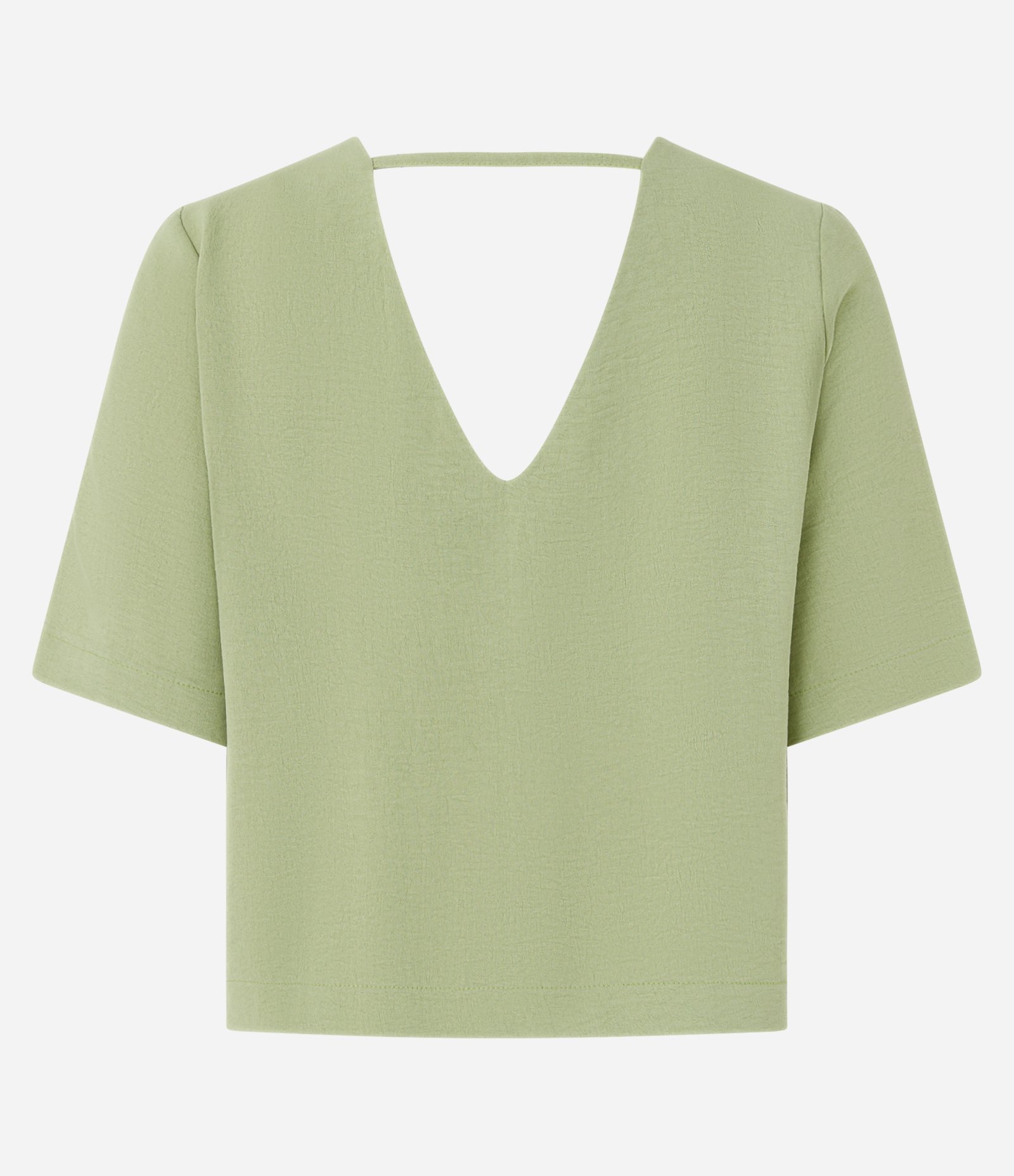 Blusa em Crepe com Decote V Verde 7