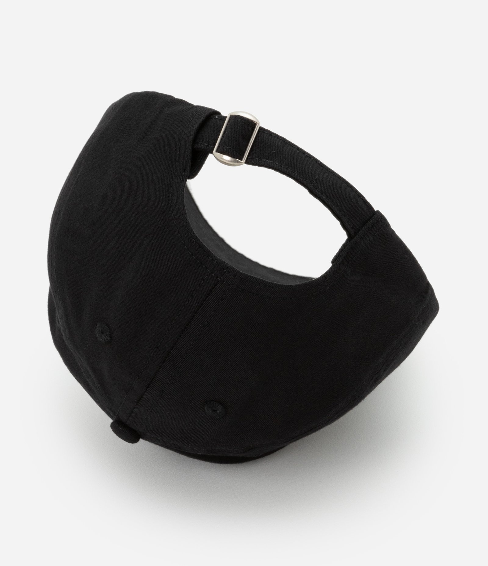 Boné Aba Curva em Sarja com Detalhe Contrastante na Borda Preto 4