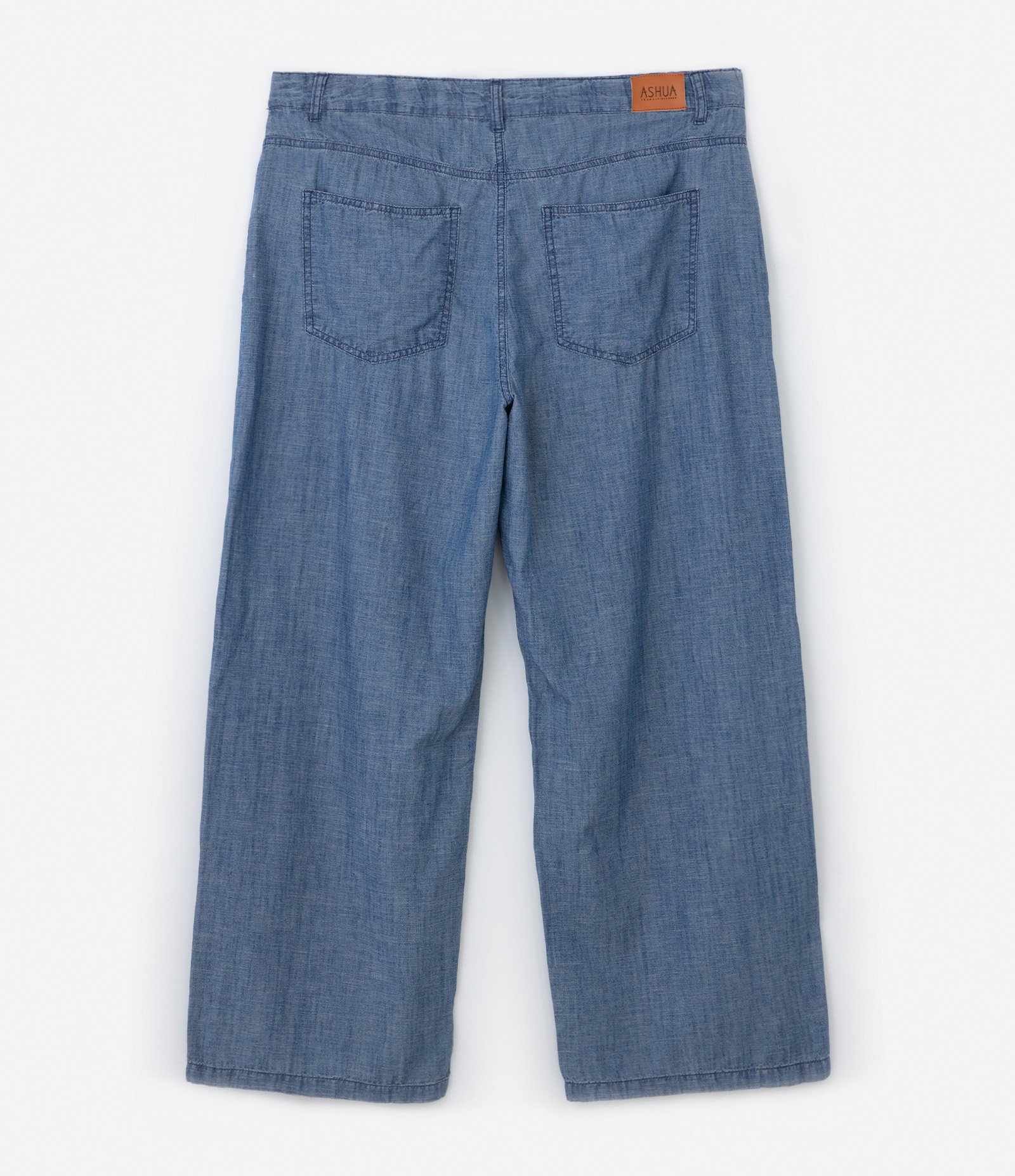 Calça Pantalona em Jeans Curve & Plus Size Azul 7