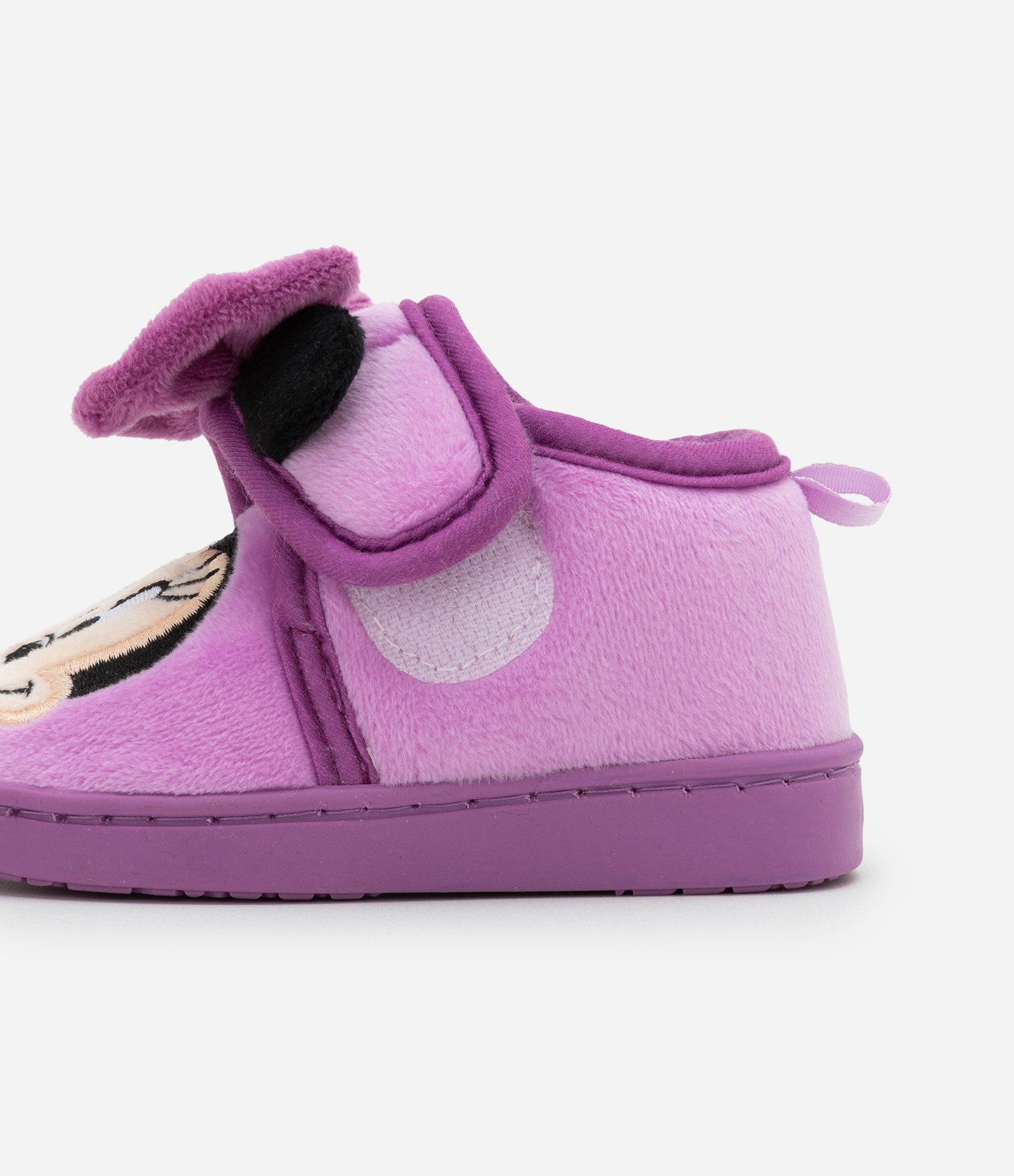 Pantufa Fechada Infantil com Bordado da Minnie - Tam 19 a 28 Roxo 4