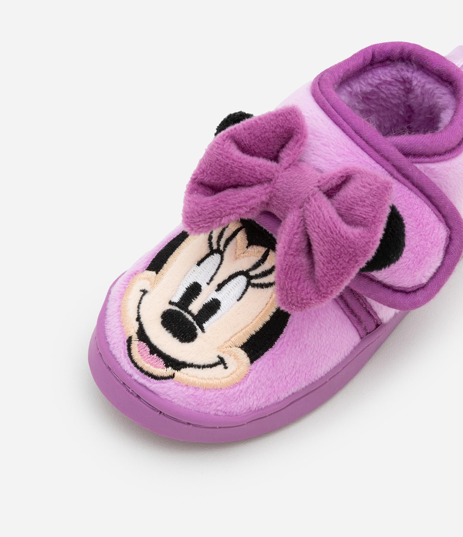 Pantufa Fechada Infantil com Bordado da Minnie - Tam 19 a 28 Roxo 5
