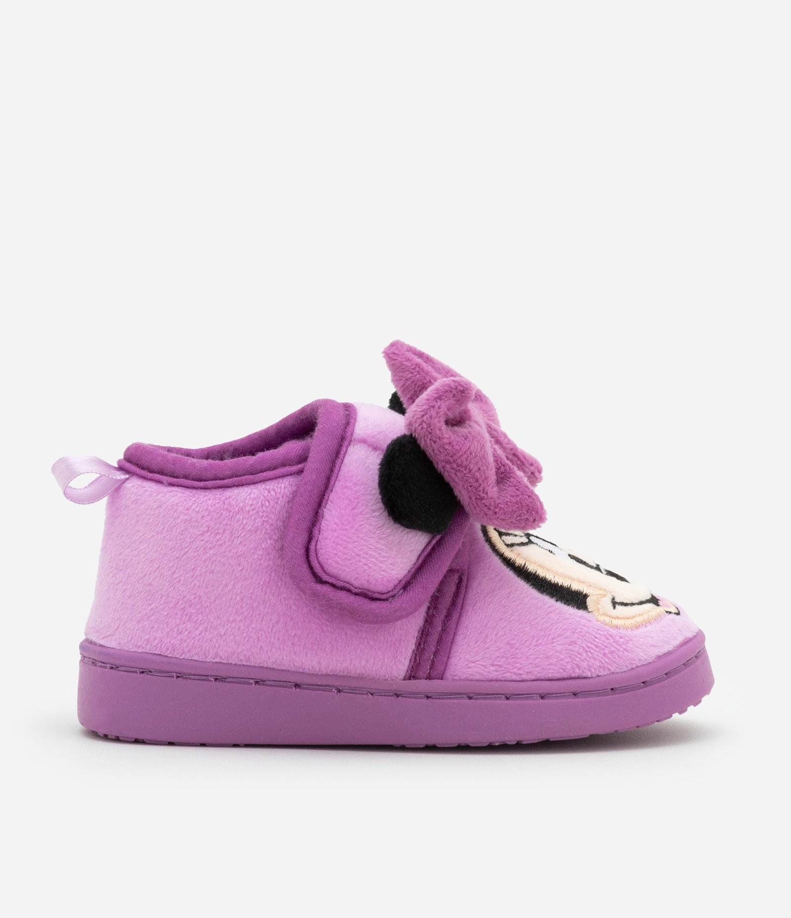Pantufa Fechada Infantil com Bordado da Minnie - Tam 19 a 28 Roxo 6