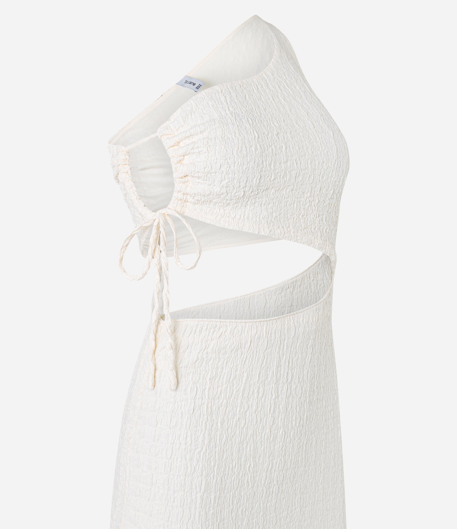 Vestido Longo com Abertura Lateral e Decote Ombro Só Branco 7