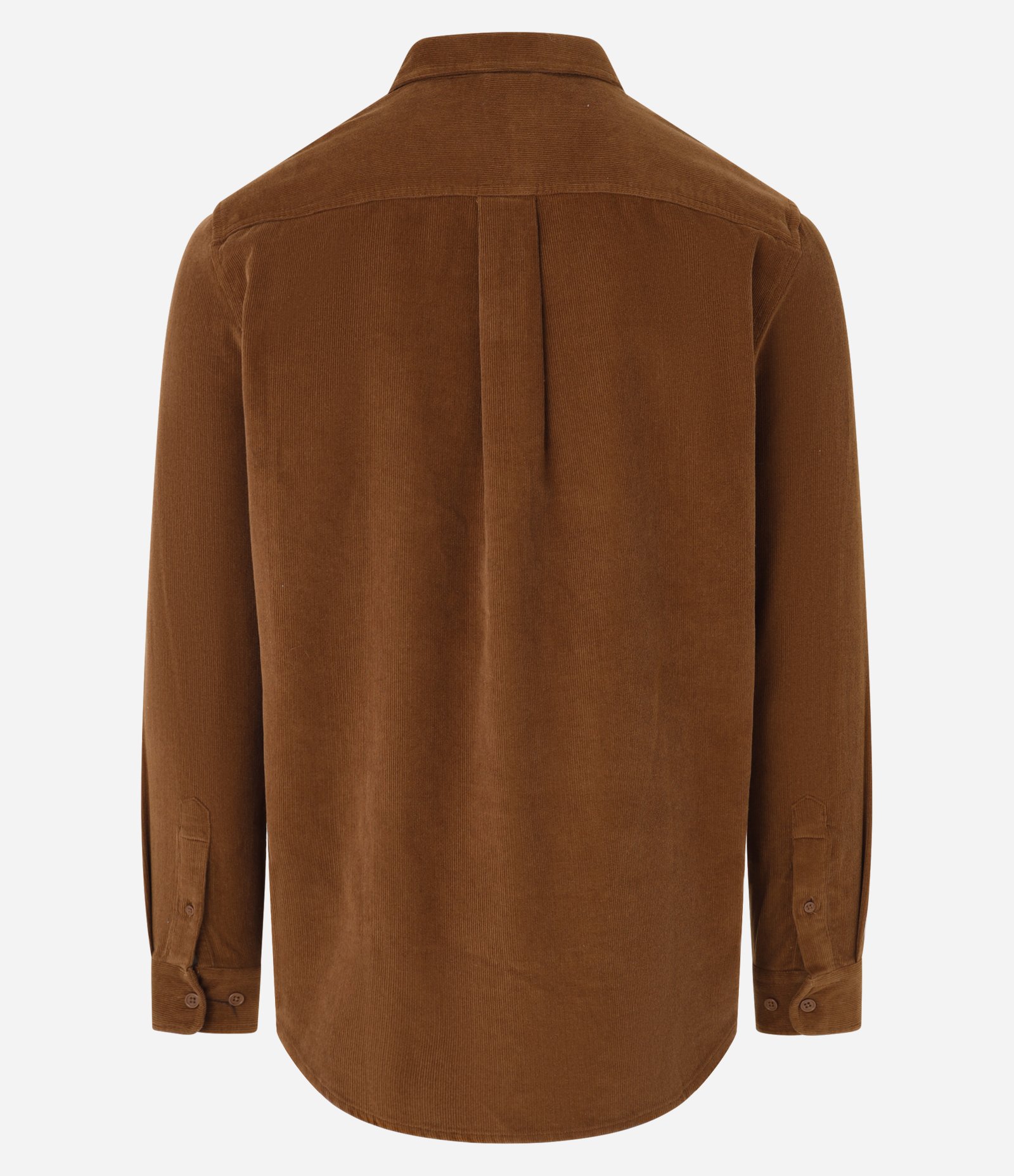 Camisa Comfort em Veludo com Bolsos Frontais Marrom 7