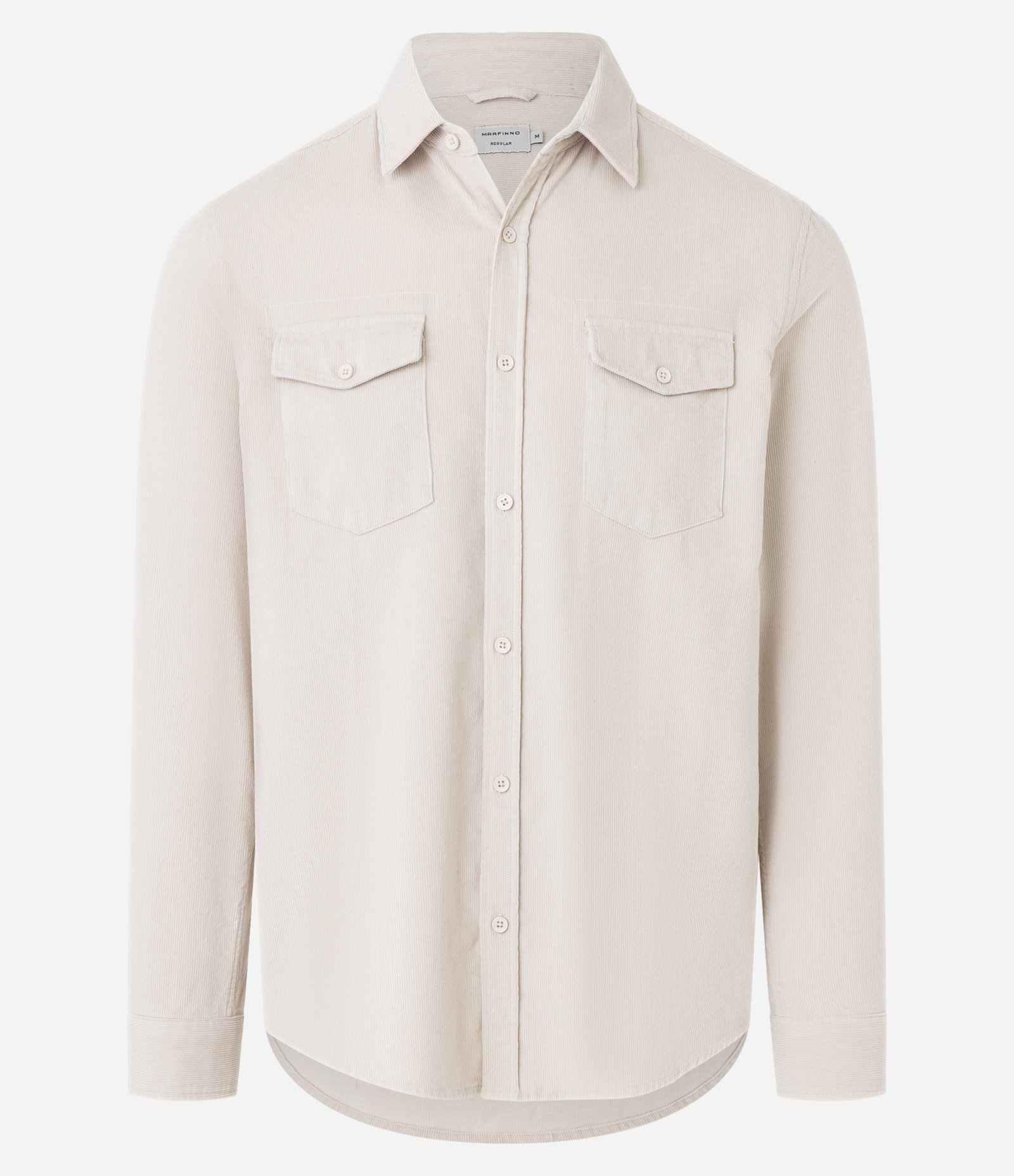 Camisa Comfort em Veludo com Bolsos Frontais Off White 4