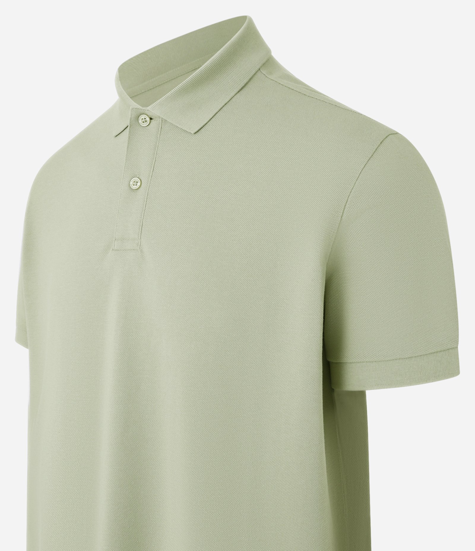 Camisa Polo Comfort em Algodão Peruano Verde Claro 2