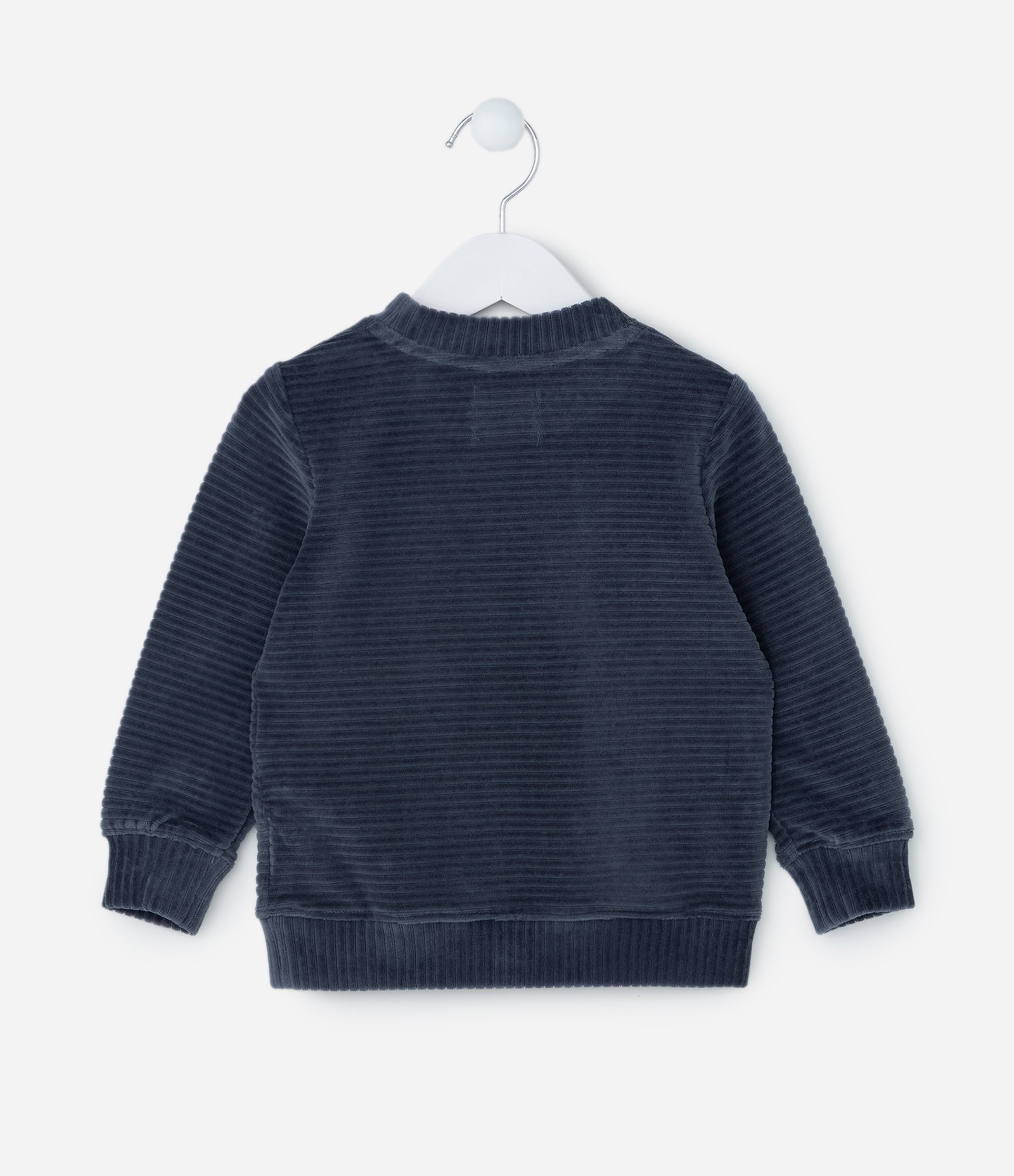 Blusão Infantil em Veludo Canelado - Tam 1 a 5 Anos Azul 2