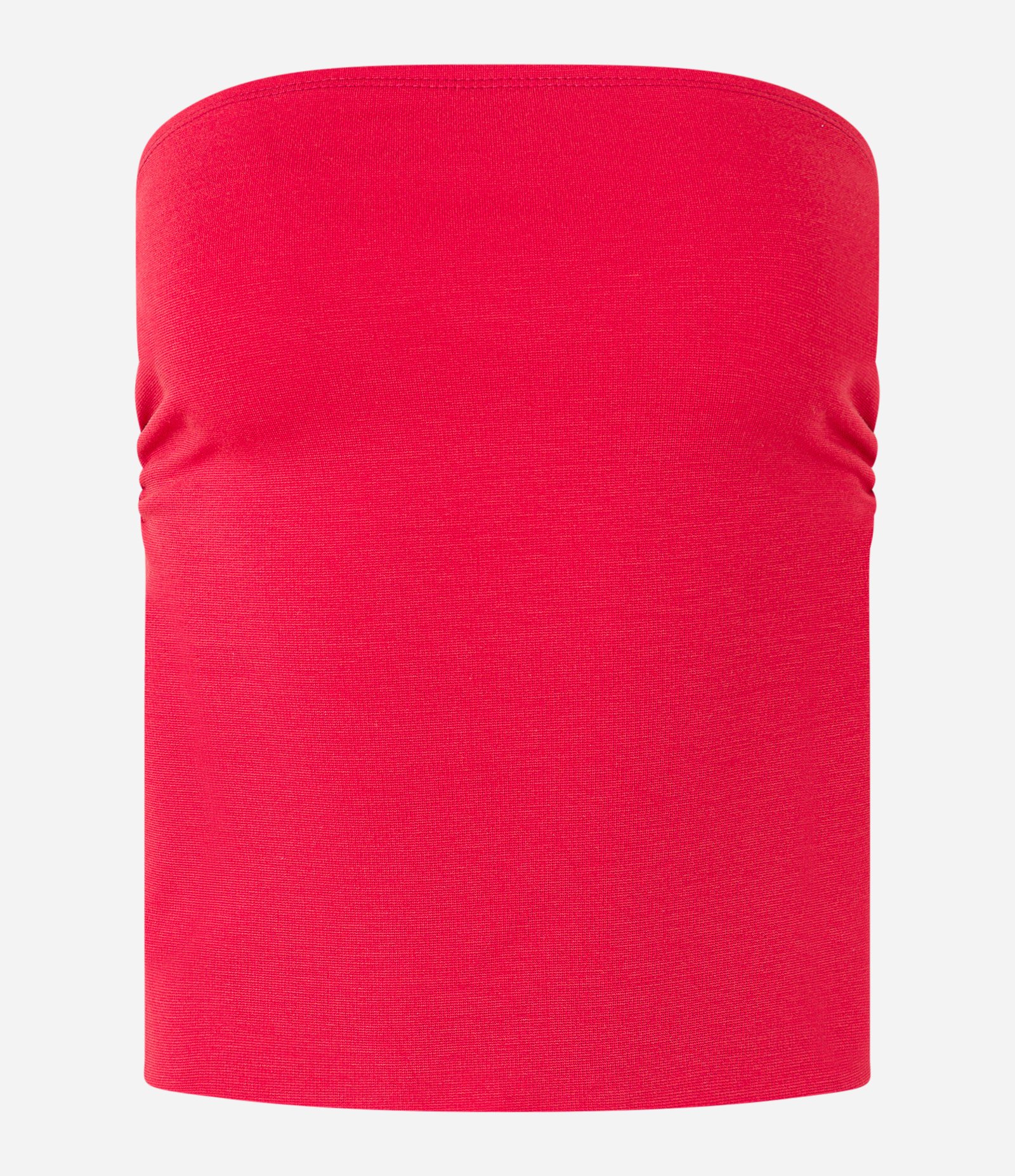 Blusa Cropped em Ponto Roma Tomara que Caia Vermelho 4