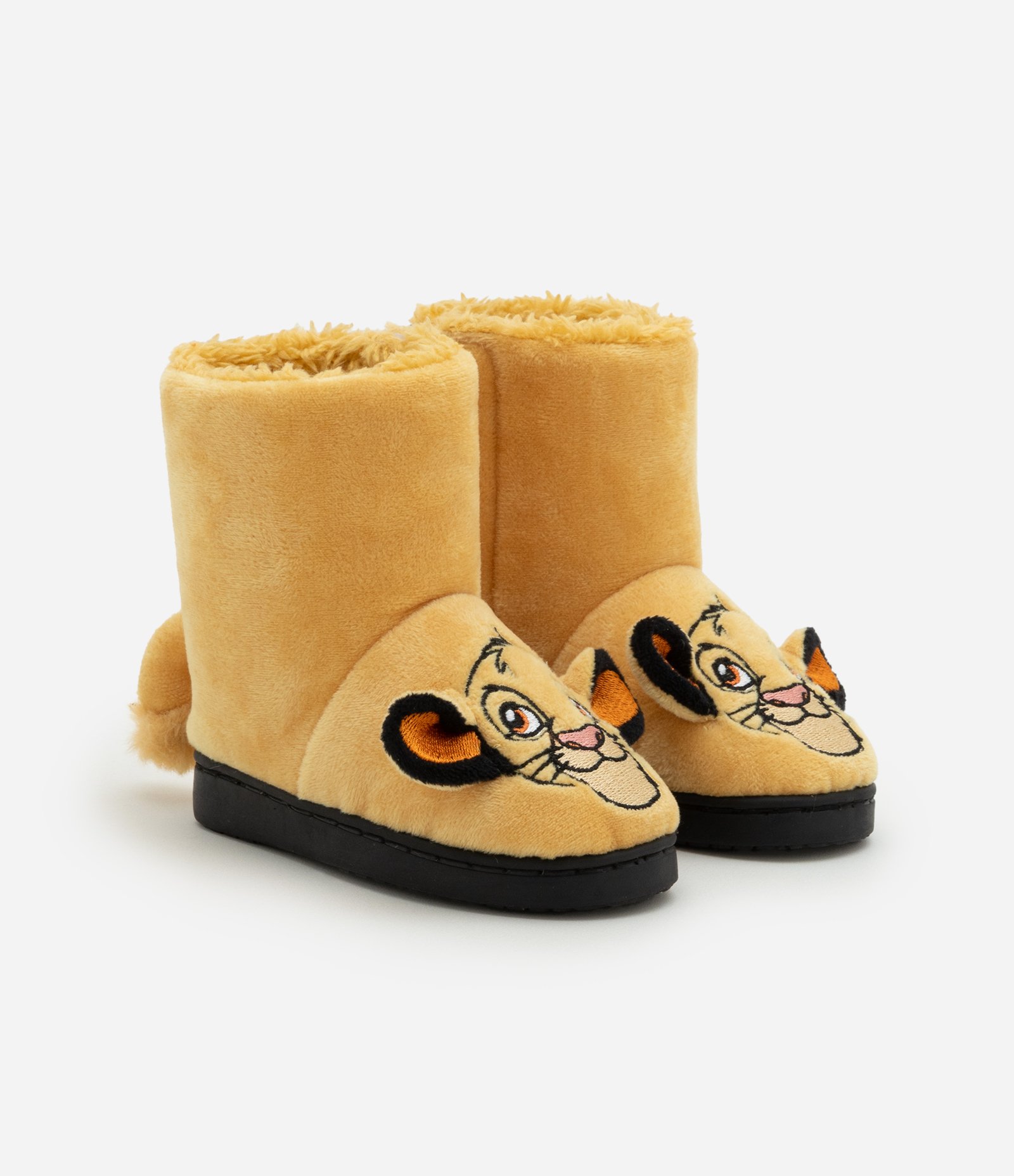 Pantufa Bota Infantil com Bordado Simba - Tam 19 a 28 Laranja 1