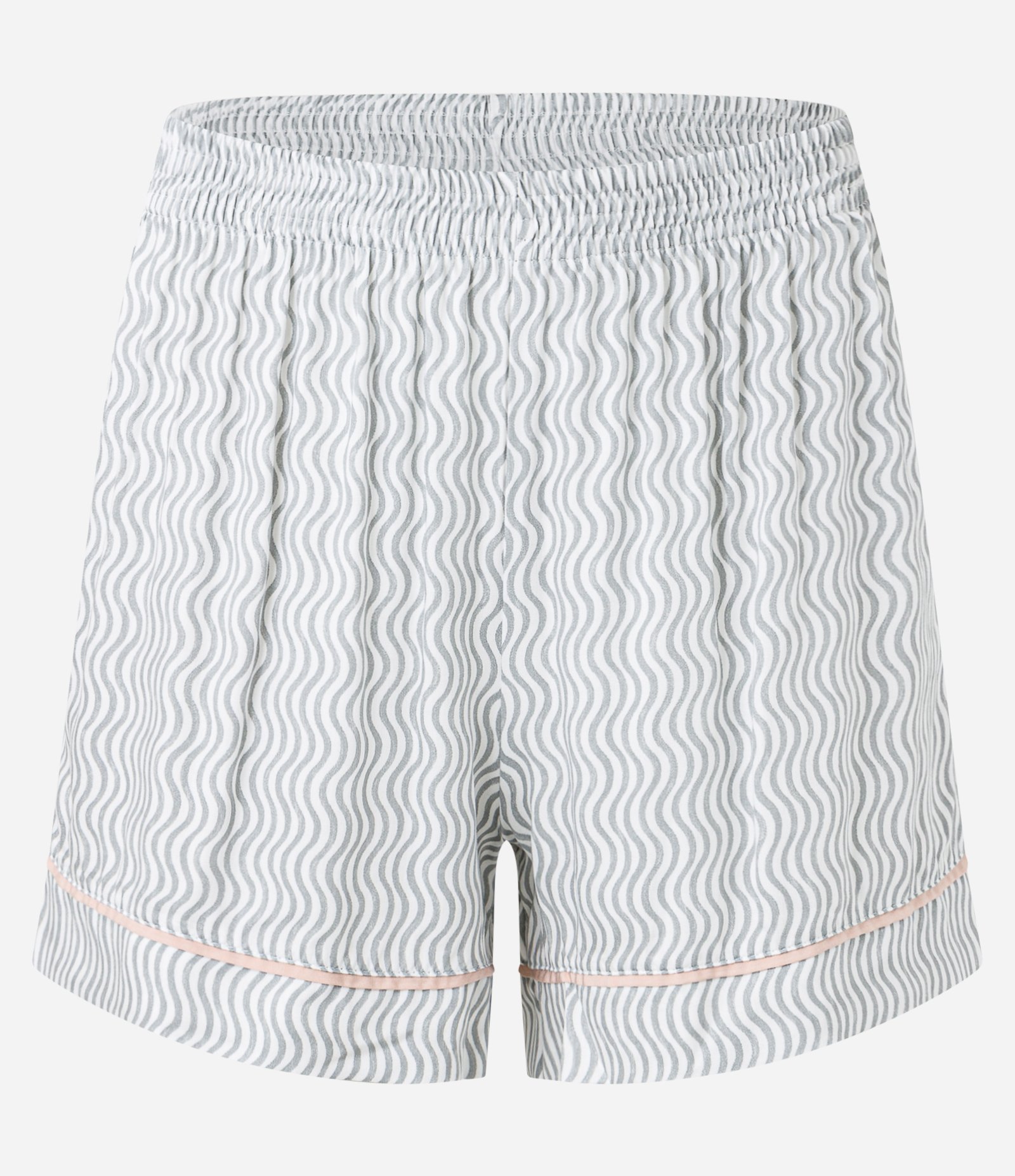 Pijama Short Doll em Viscose Estampa Ondinhas Branco Neve 7