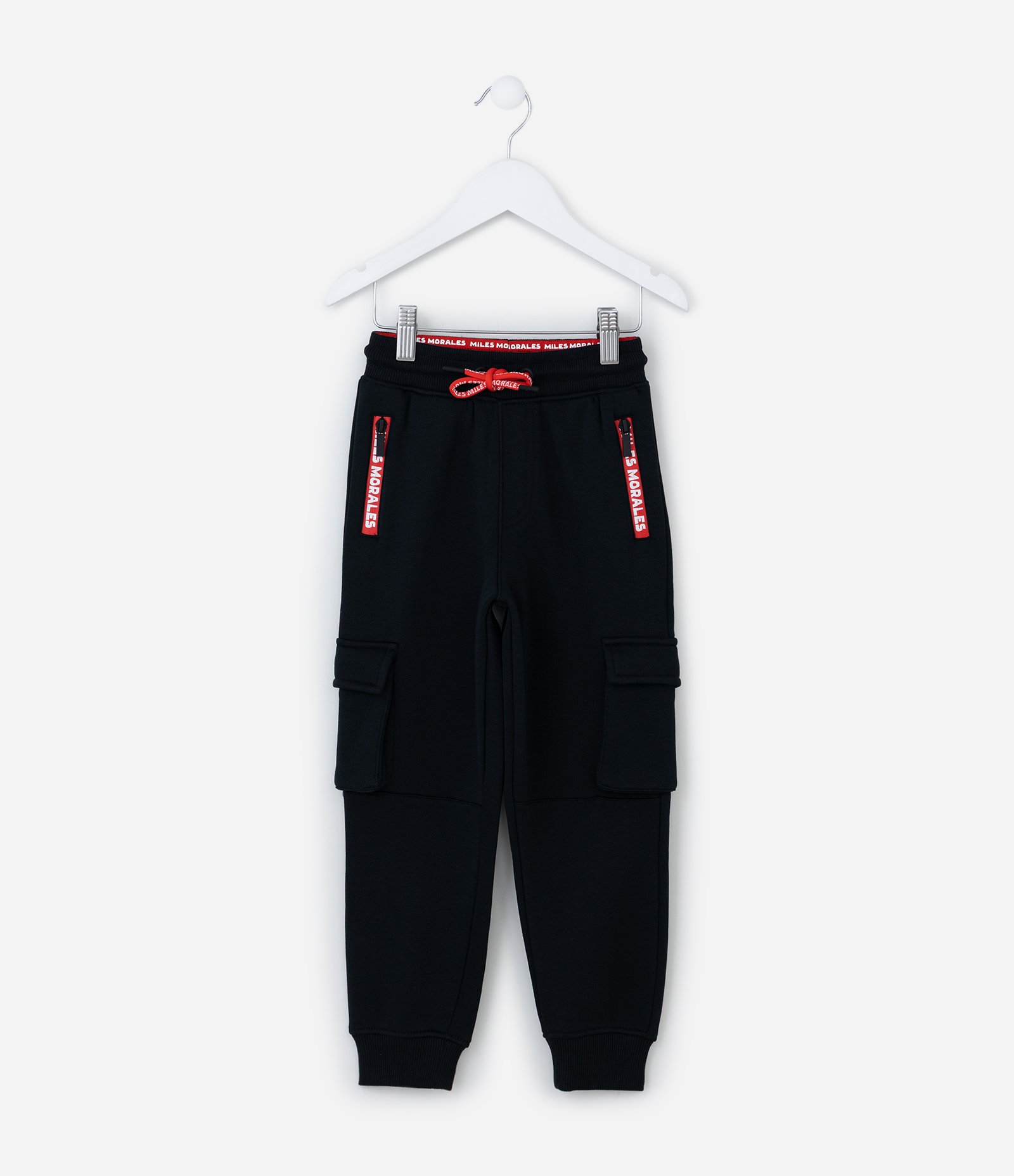 Calça Infantil com Bolso Cargo e Estampa Homem Aranha - Tam 4 a 10 Anos Preto 1