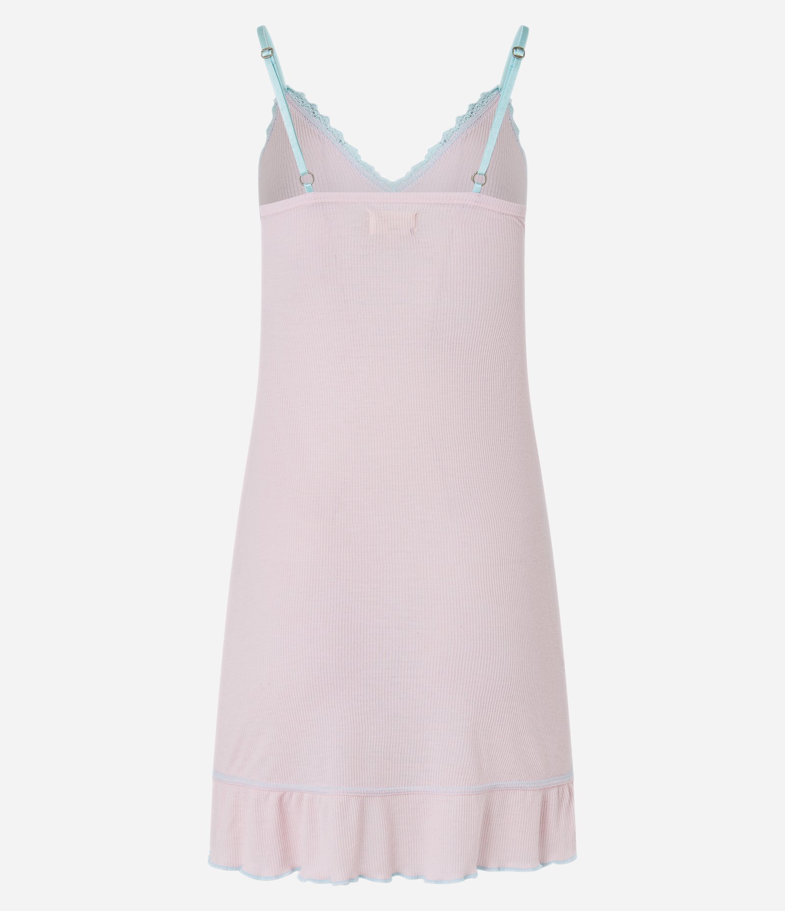 Camisola Curta em Viscose com Renda Rosa Claro 6