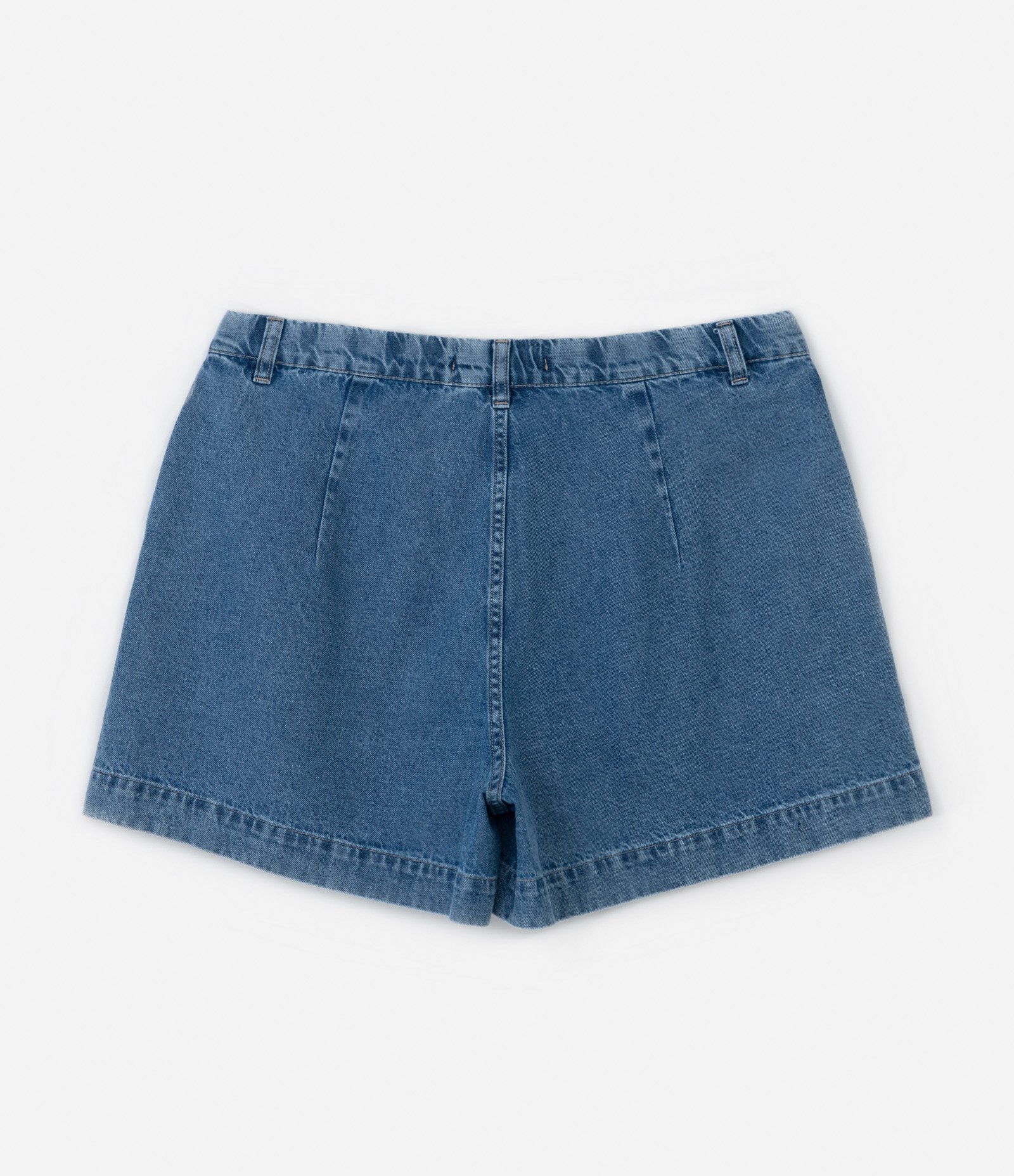 Short em Jeans com Flores Bordadas Curve & Plus Size Azul 7