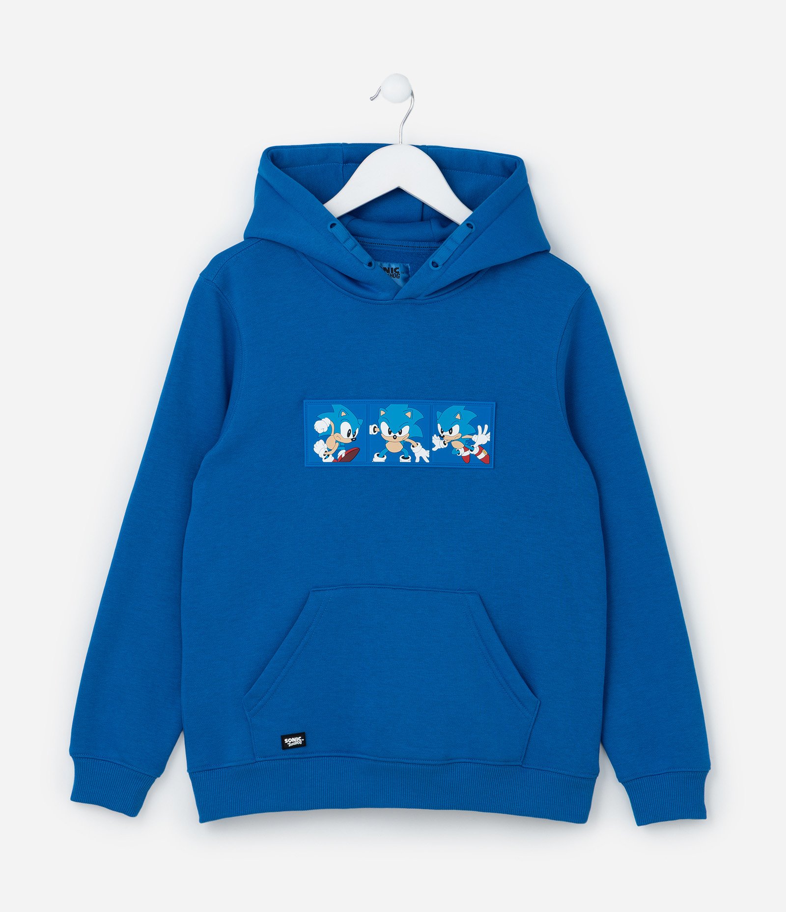 Casaco Infantil com Capuz e Estampa do Sonic - Tam 4 a 12 Anos Azul 1